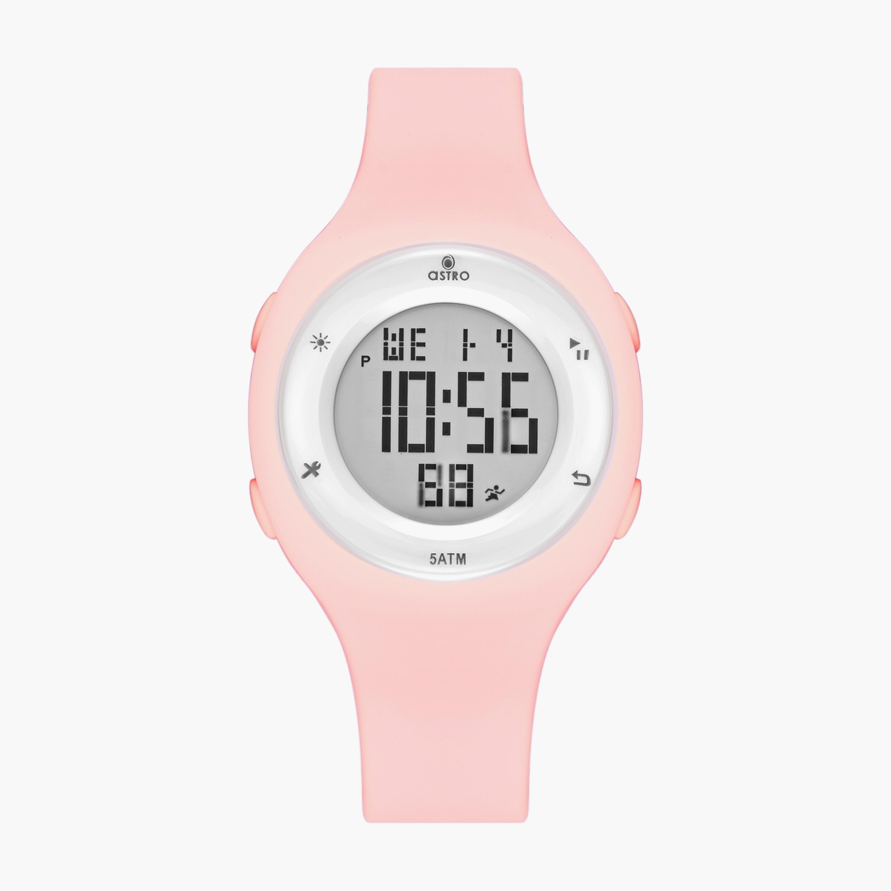 A23925-PPFF | ساعة رقمية للأطفال بسوار سيليكون بلون بيتش من أسترو-girls-accessories-watches-image-1