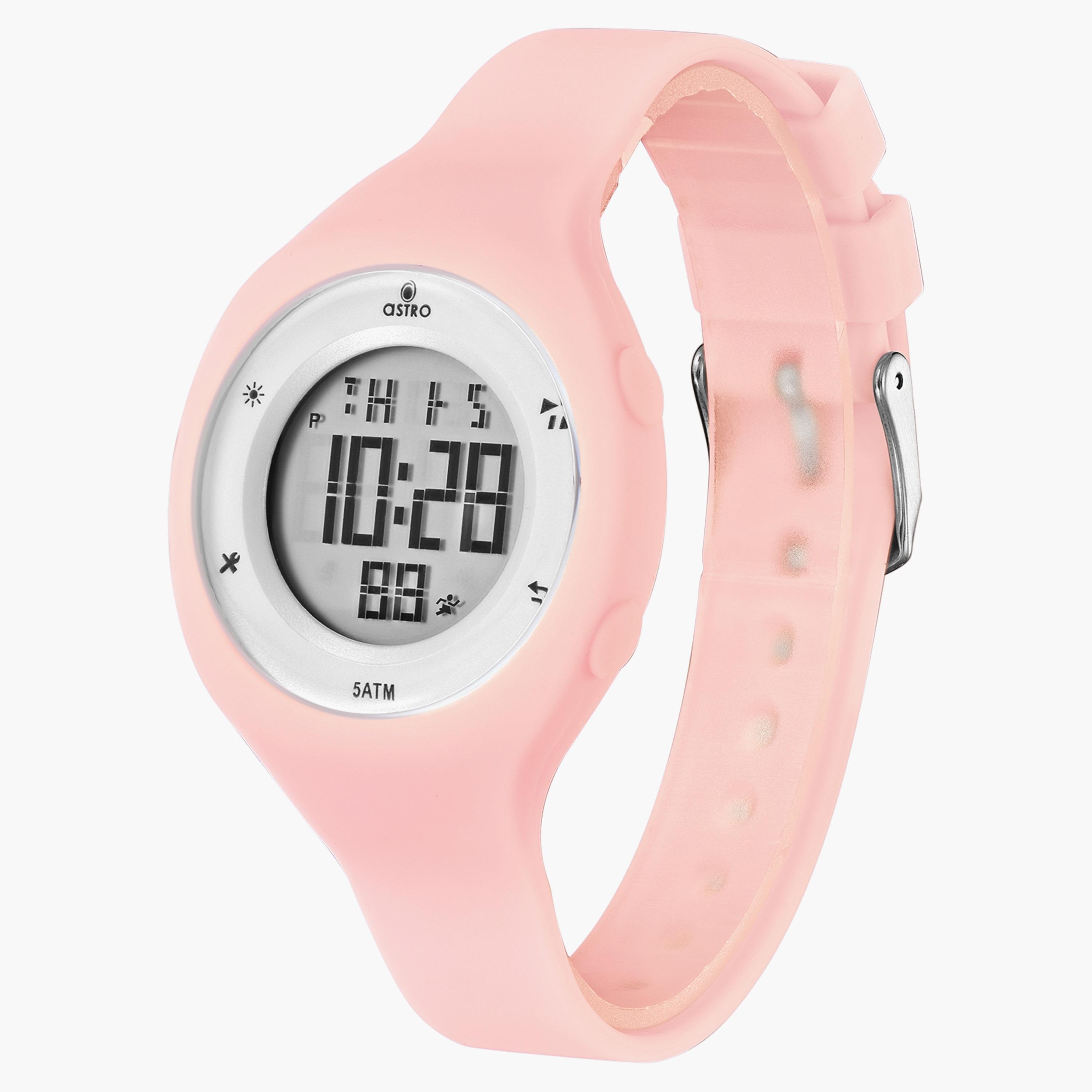 A23925-PPFF | ساعة رقمية للأطفال بسوار سيليكون بلون بيتش من أسترو-girls-accessories-watches-image-2