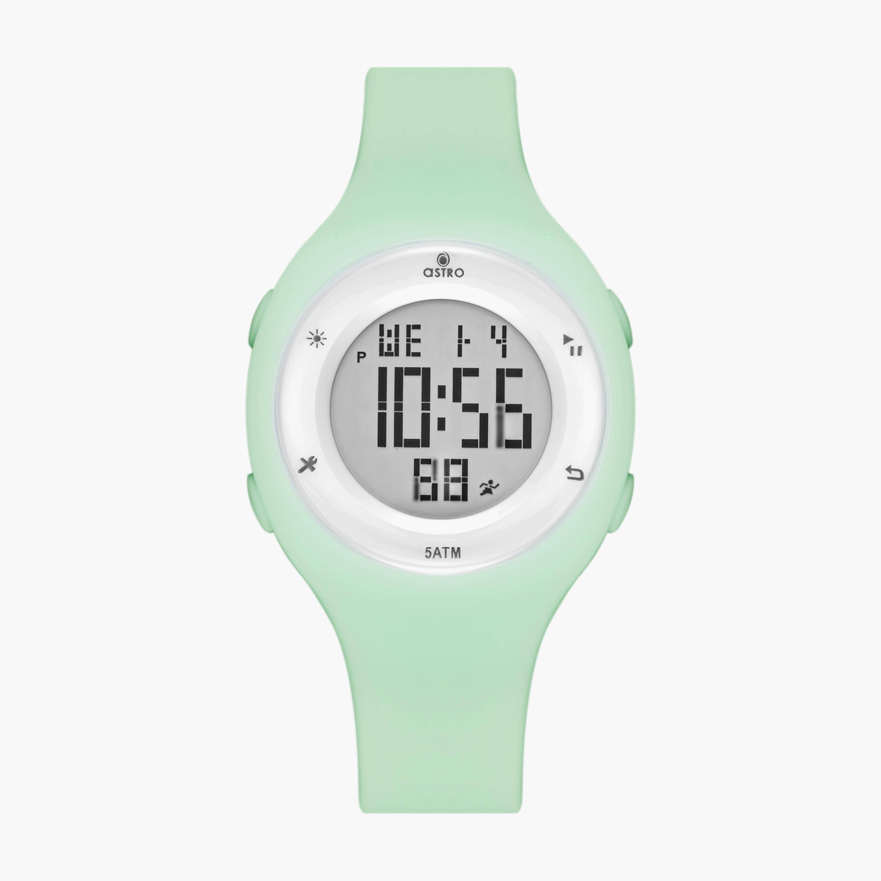 Astro Kids Green Digital Silicone Strap Watch | A23925-PPGG-girls-accessories-watches-image-1