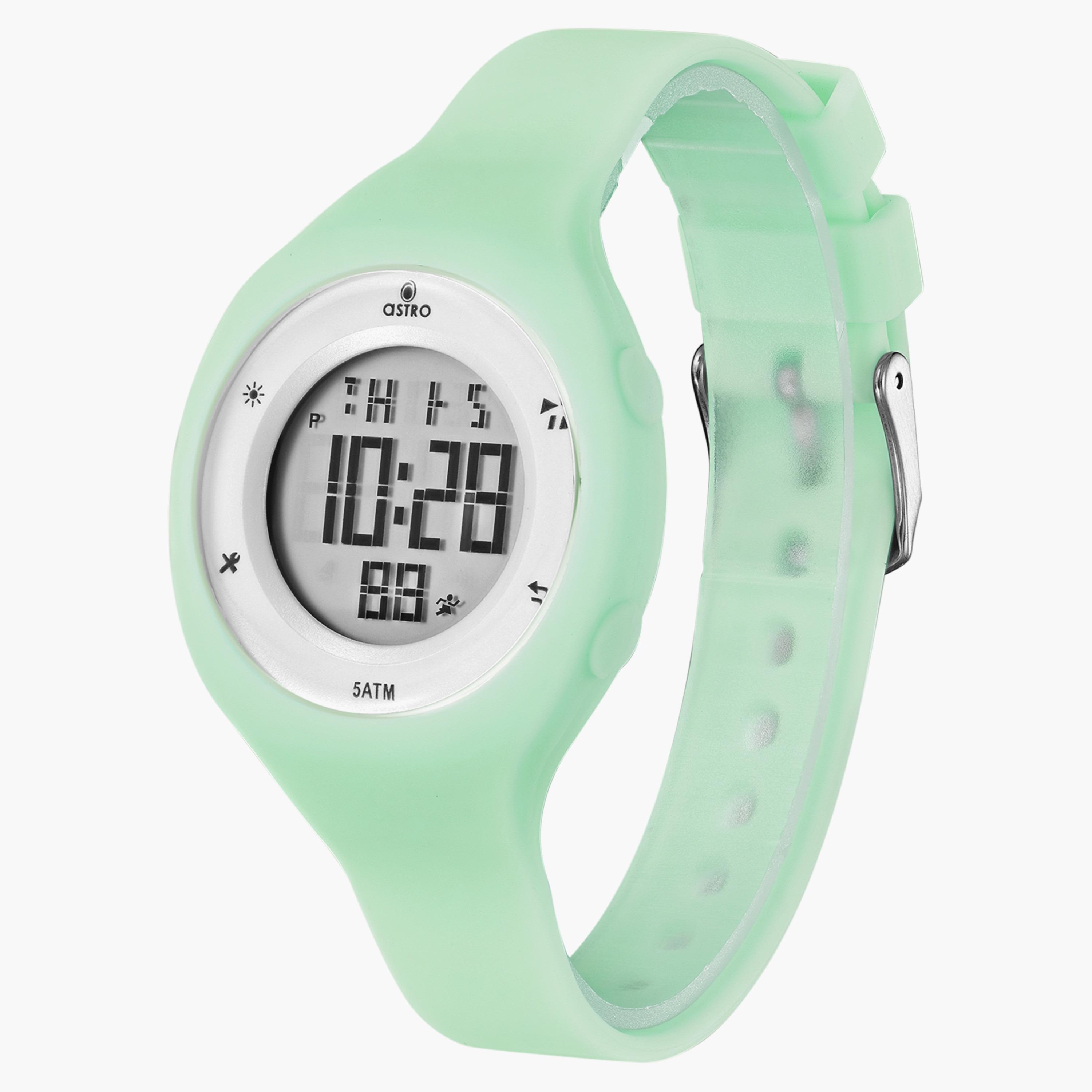 Astro Kids Green Digital Silicone Strap Watch | A23925-PPGG-girls-accessories-watches-image-2