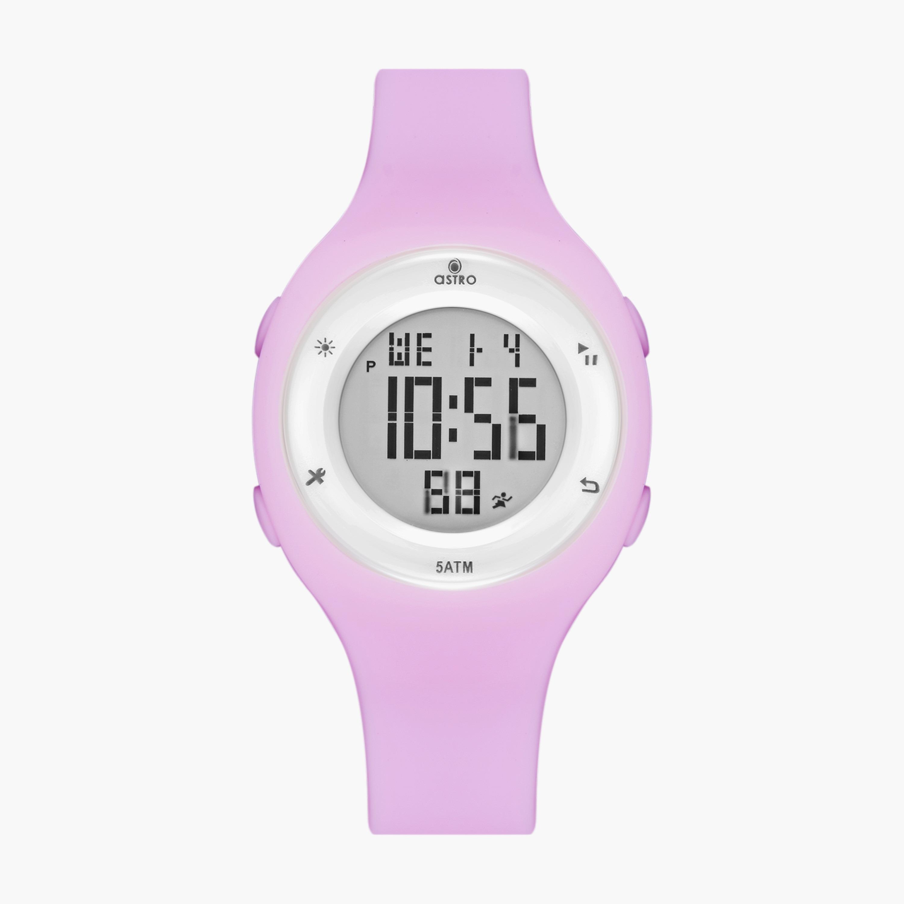 A23925-PPPP | ساعة رقمية للأطفال بسوار سيليكون بلون وردي من أسترو-girls-accessories-watches-image-1