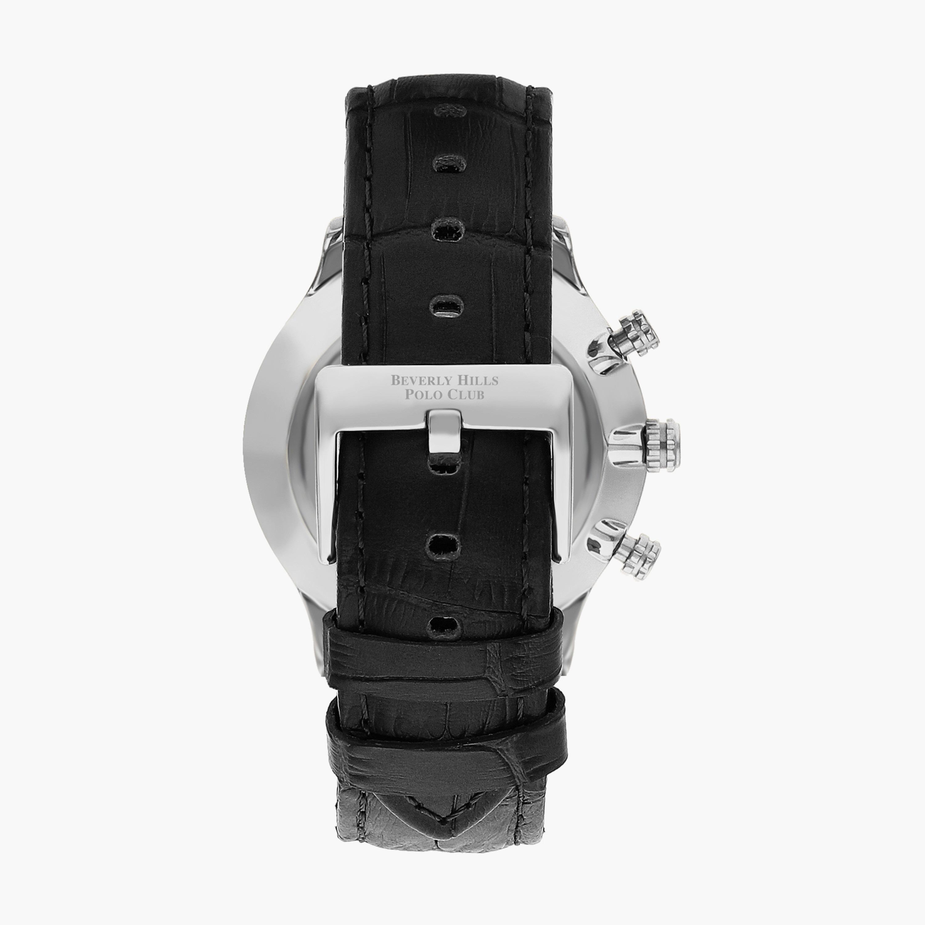 BP3371X.351 | ساعة كرونوغراف من بيفرلي هيلز بولو كلوب بعقارب وسوار جلدي أسود للرجال-men-watchesandjewellery-watches-image-3
