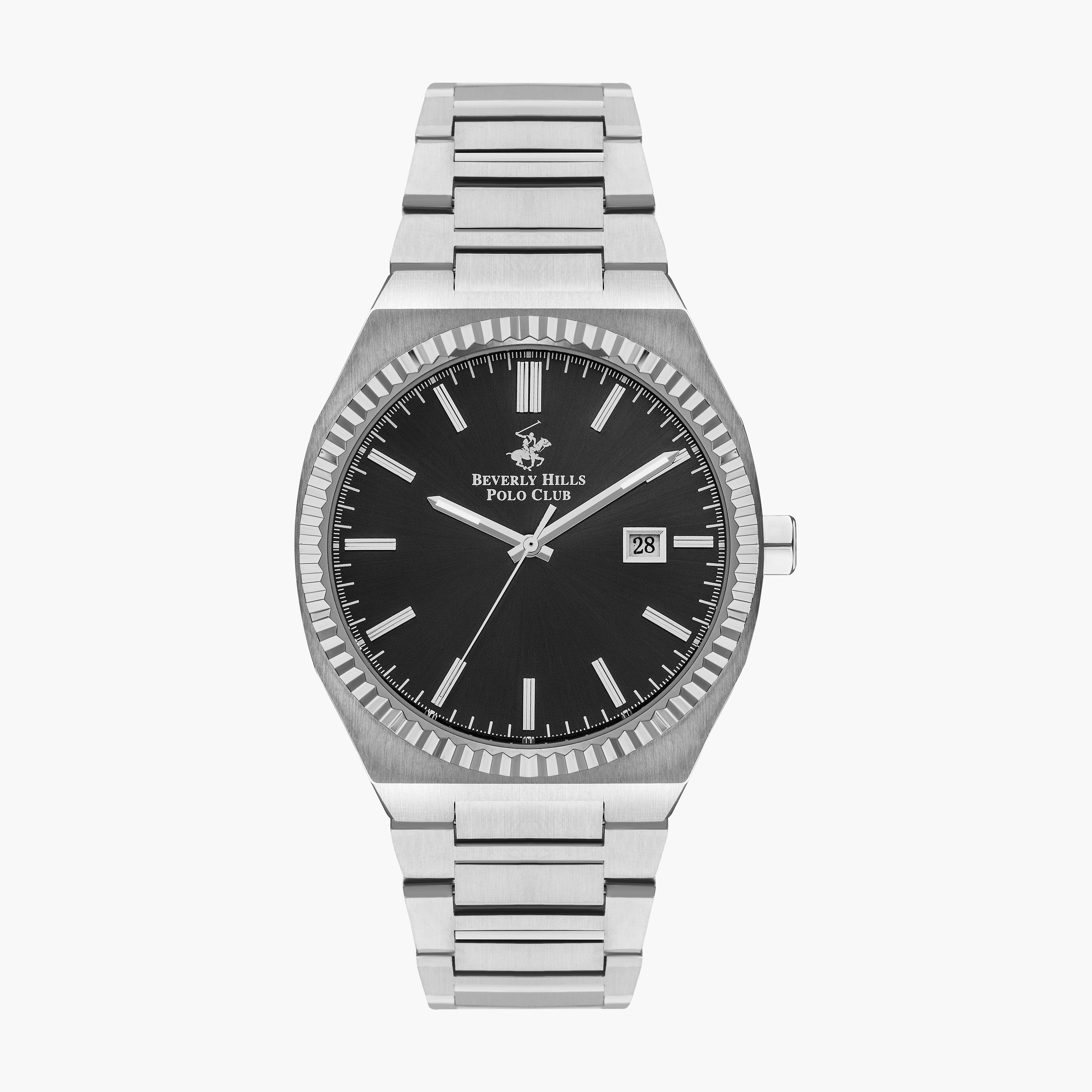 Beverly Hills Polo Club Men's Silver Analog Stainless Steel Strap Watch | BP3405X.350-men-watchesandjewellery-watches-image-1