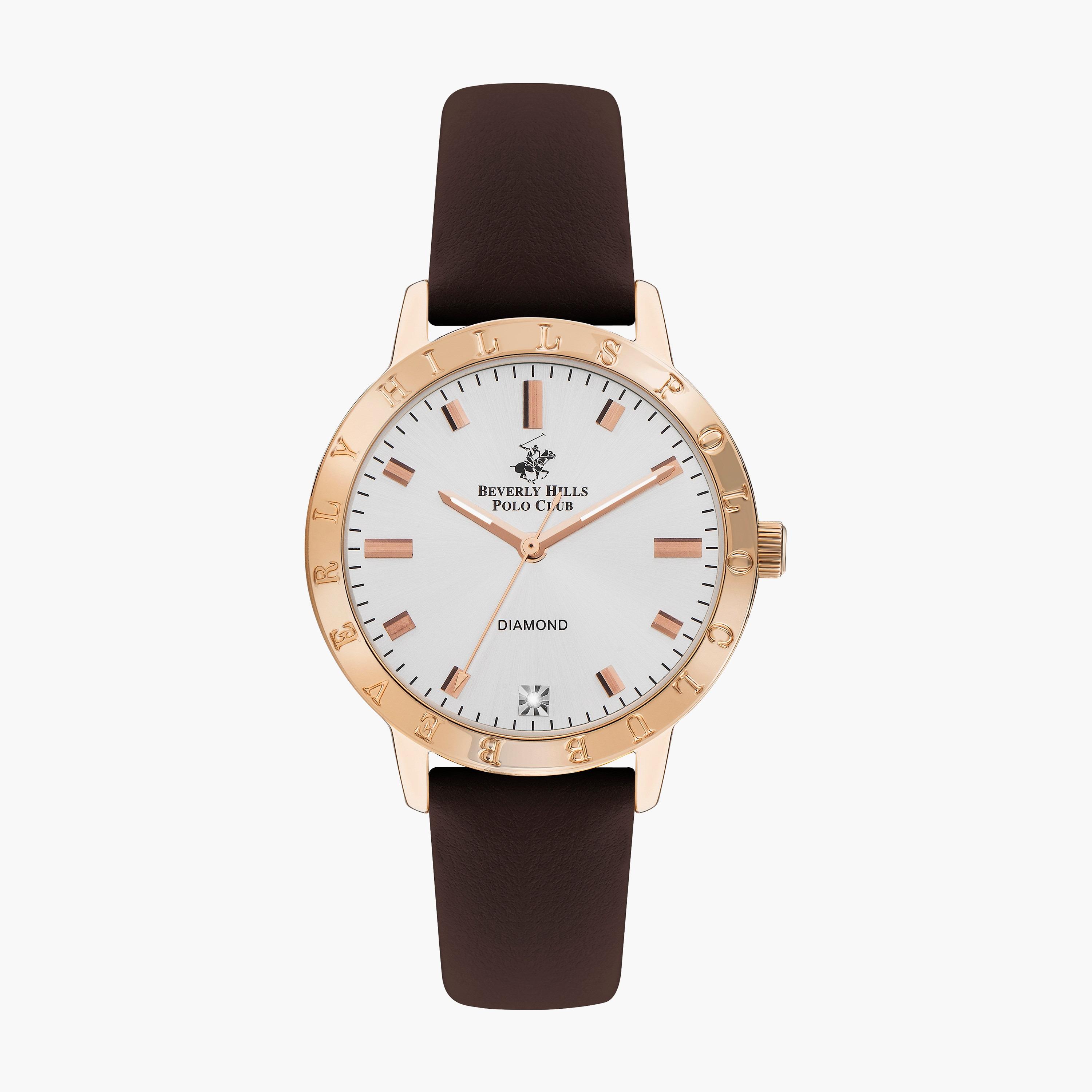 BP3387C.422 | ساعة أنالوج من بيفرلي هيلز بولو كلوب بعقارب وسوار جلدي بني للنساء-women-watchesandjewellery-watches-image-1