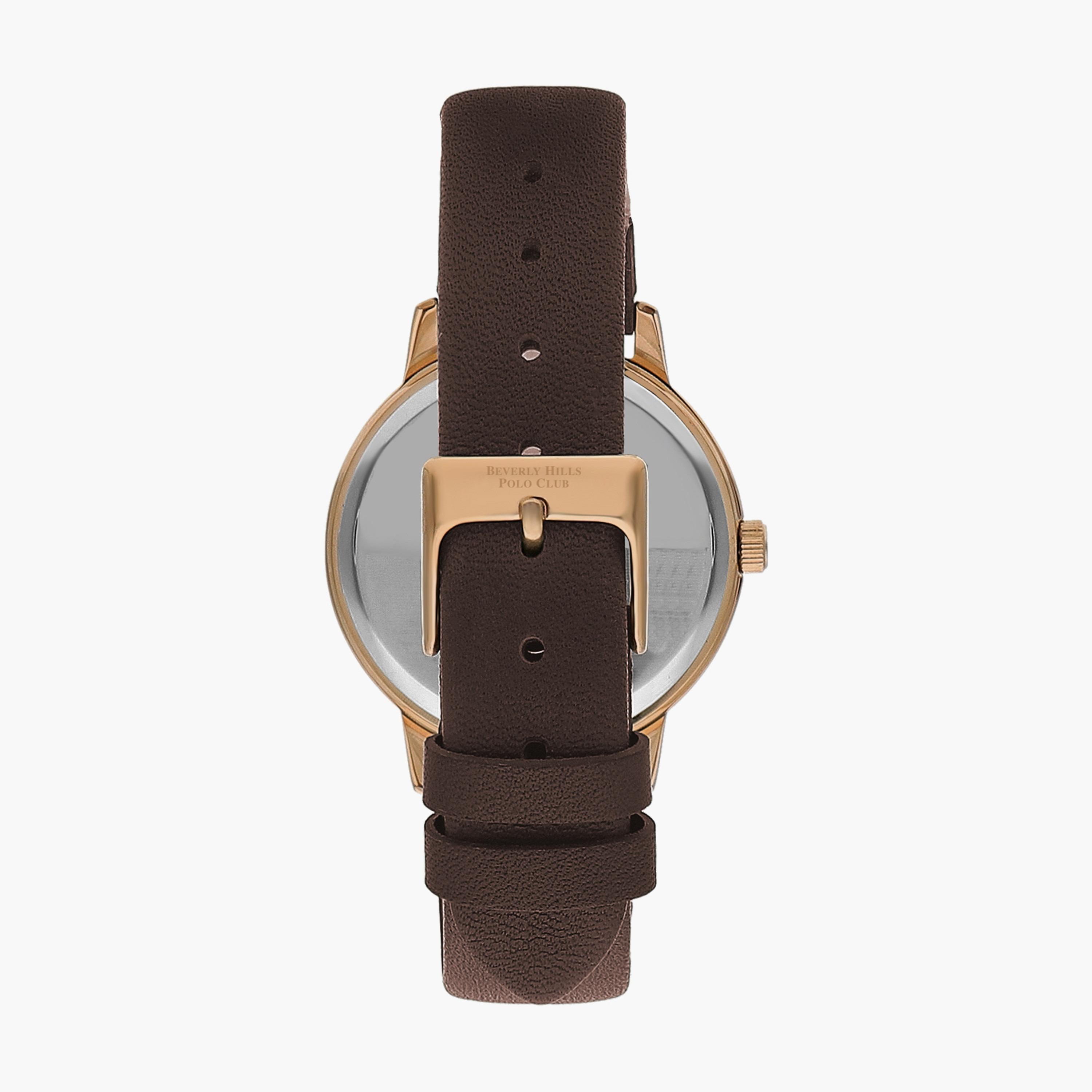 BP3387C.422 | ساعة أنالوج من بيفرلي هيلز بولو كلوب بعقارب وسوار جلدي بني للنساء-women-watchesandjewellery-watches-image-3