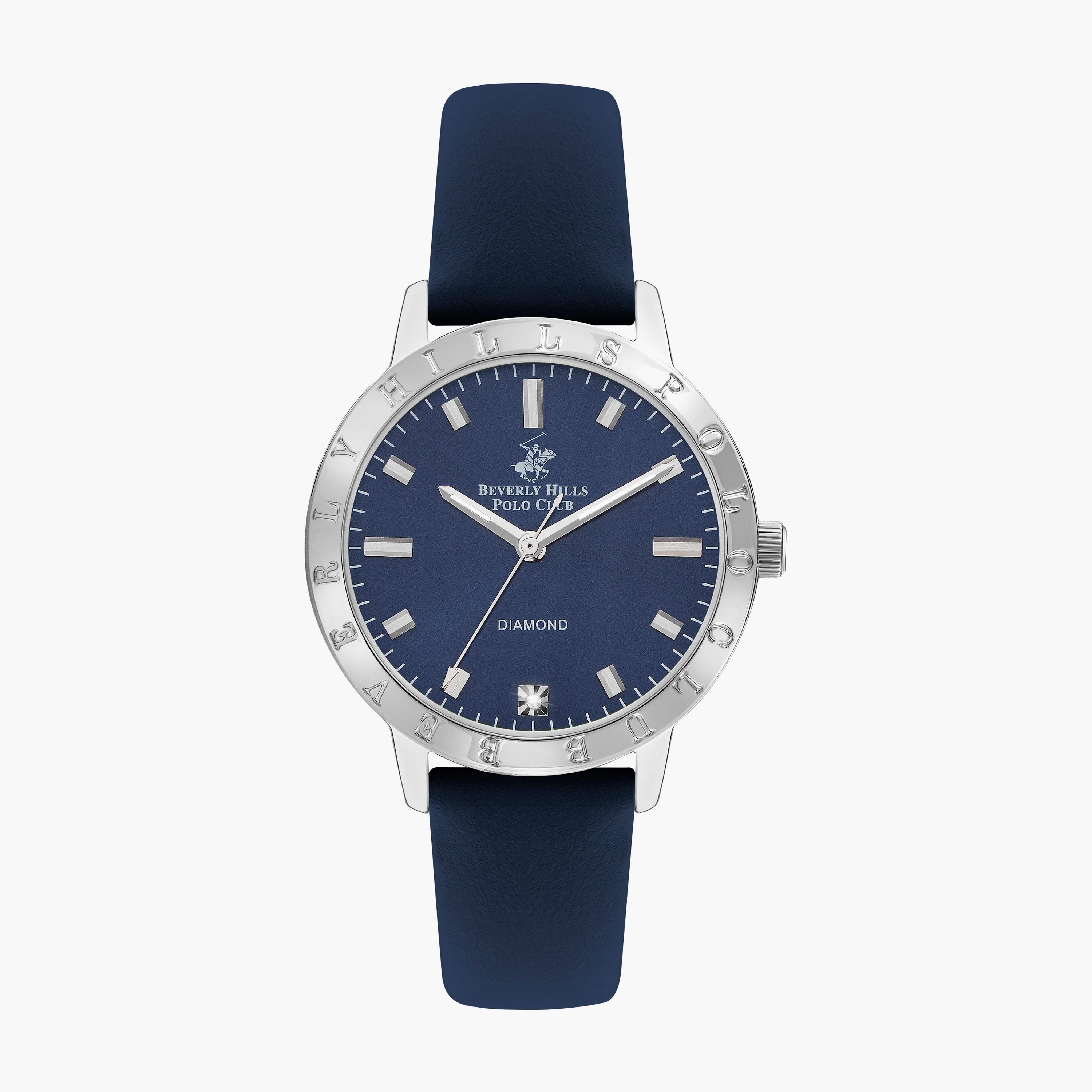BP3387C.399 | ساعة أنالوج من بيفرلي هيلز بولو كلوب بعقارب وسوار جلدي کحلي للنساء-women-watchesandjewellery-watches-image-1