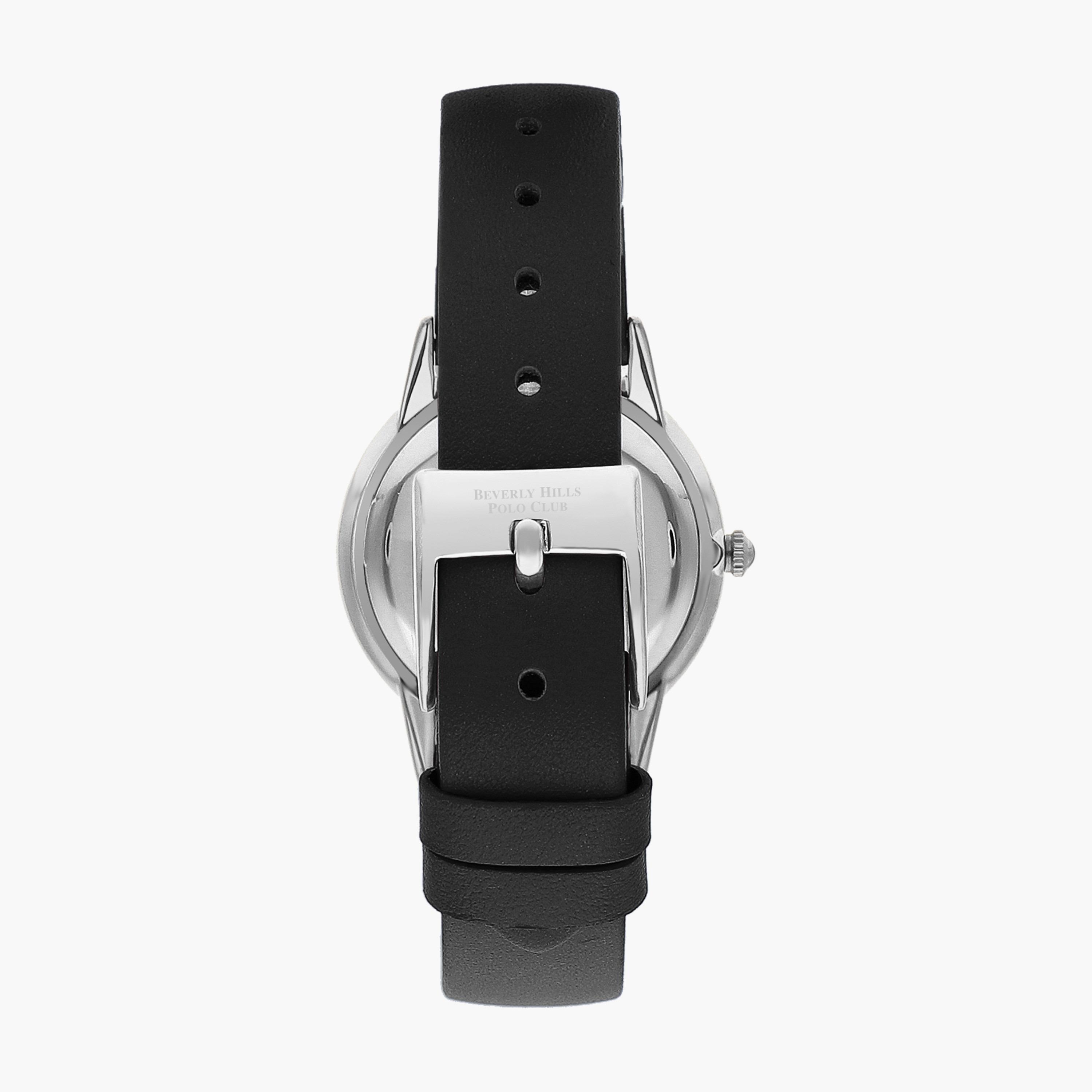 Beverly Hills Polo Club Black Analog Leather Strap Watch | BP3392C.351 | 33 MM-women-watchesandjewellery-watches-image-3