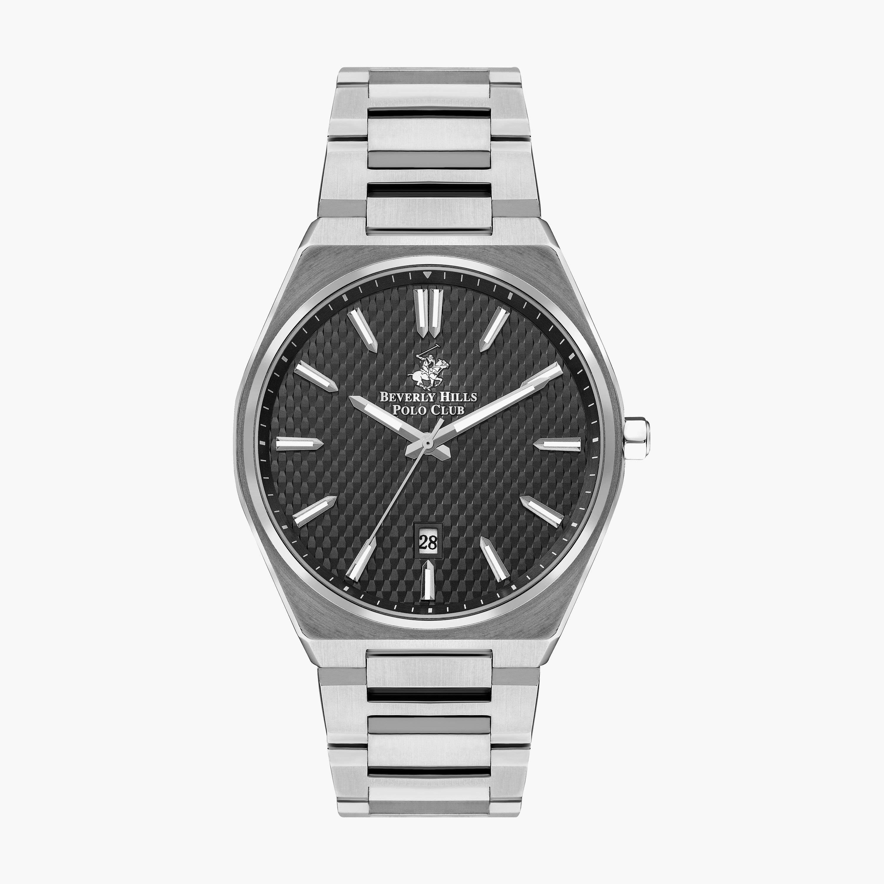 Beverly Hills Polo Club Men's Silver Analog Stainless Steel Strap Watch | BP3503X.350-men-watchesandjewellery-watches-image-1