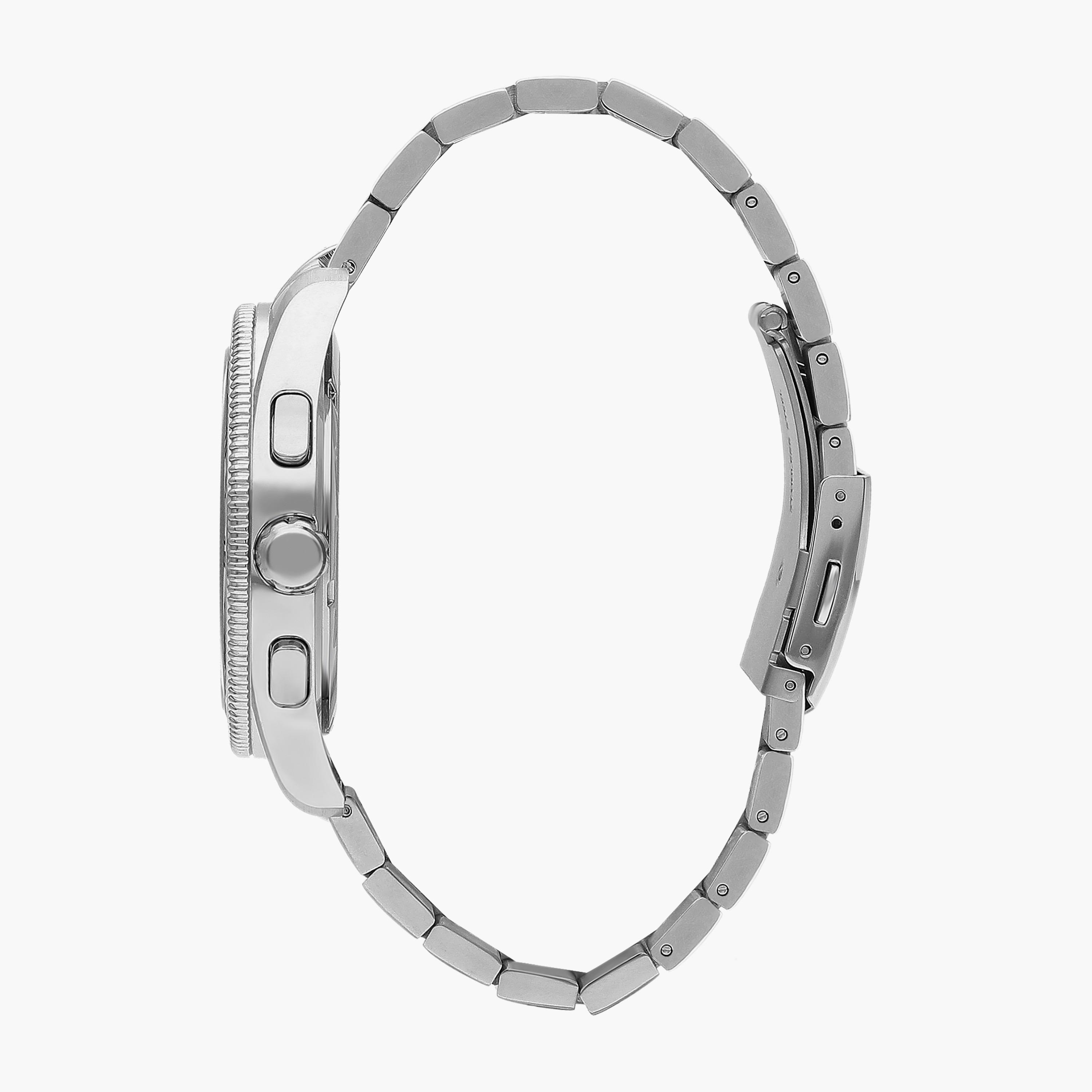 Beverly Hills Polo Club Men's Silver Chronograph Stainless Steel Strap Watch | BP3409X.370 | 46 MM-men-watchesandjewellery-watches-image-2