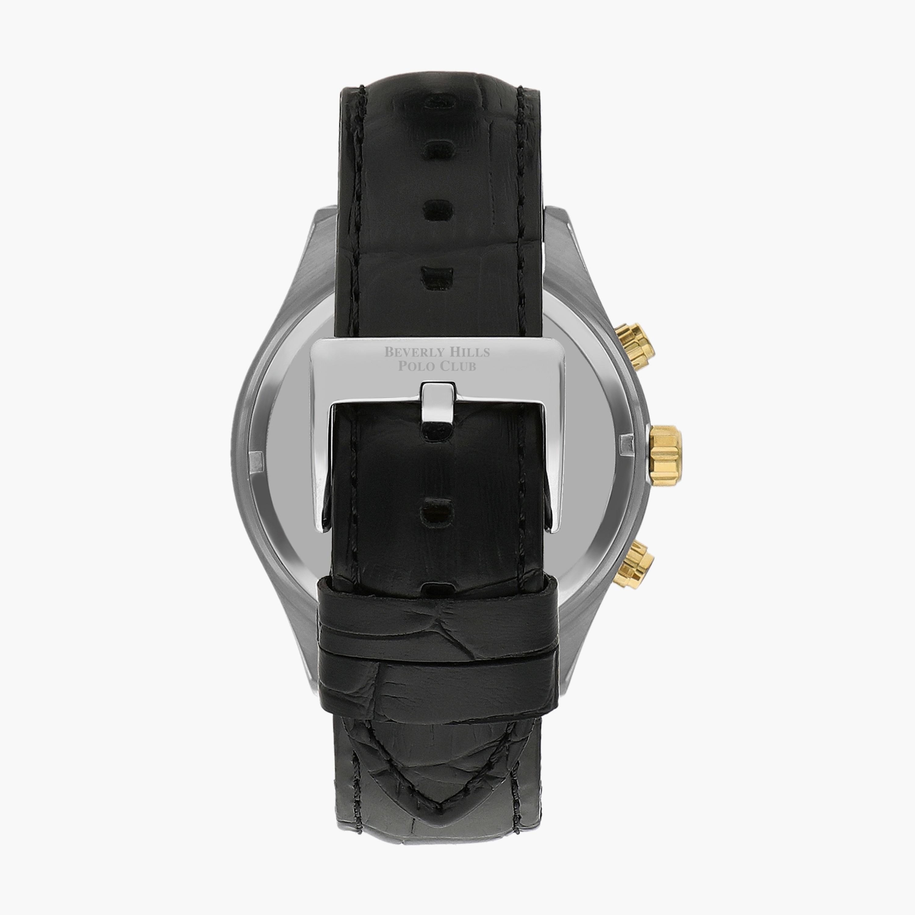 BP3504X.201 | ساعة كرونوغراف من بيفرلي هيلز بولو كلوب بعقارب وسوار جلدي أسود للرجال-men-watchesandjewellery-watches-image-3