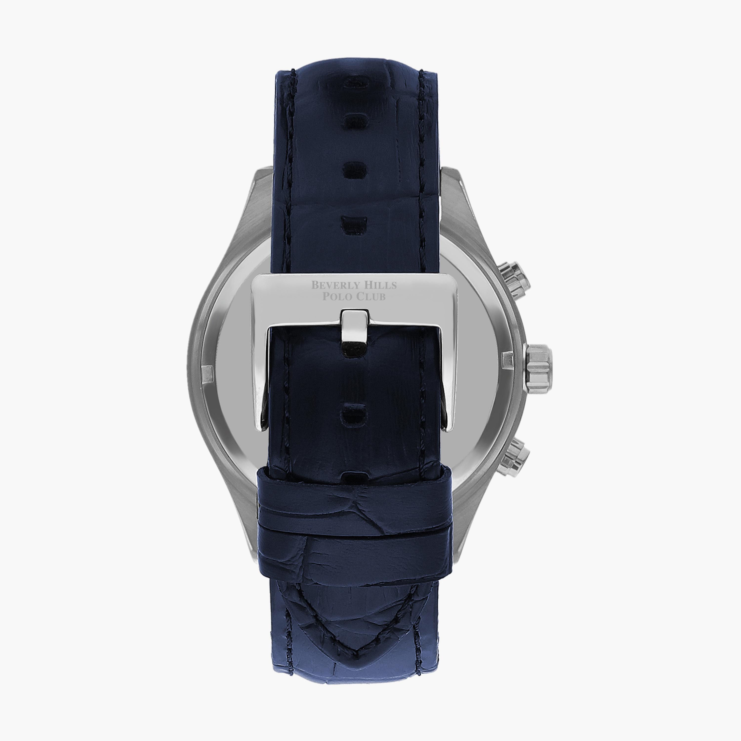 BP3504X.399 | "ساعة" كرونوغراف من بيفرلي هيلز بولو كلوب بعقارب وسوار جلدي کحلي للرجال-men-watchesandjewellery-watches-image-3