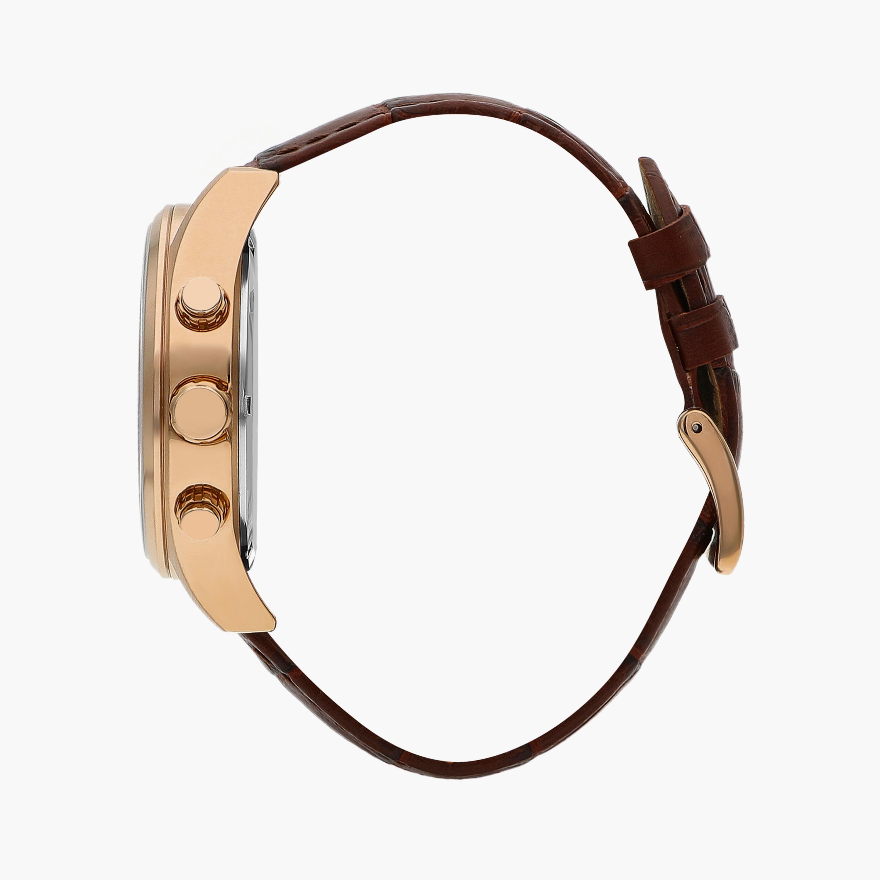 BP3504X.432 | ساعة كرونوغراف من بيفرلي هيلز بولو كلوب بعقارب وسوار جلدي بني للرجال-men-watchesandjewellery-watches-image-2
