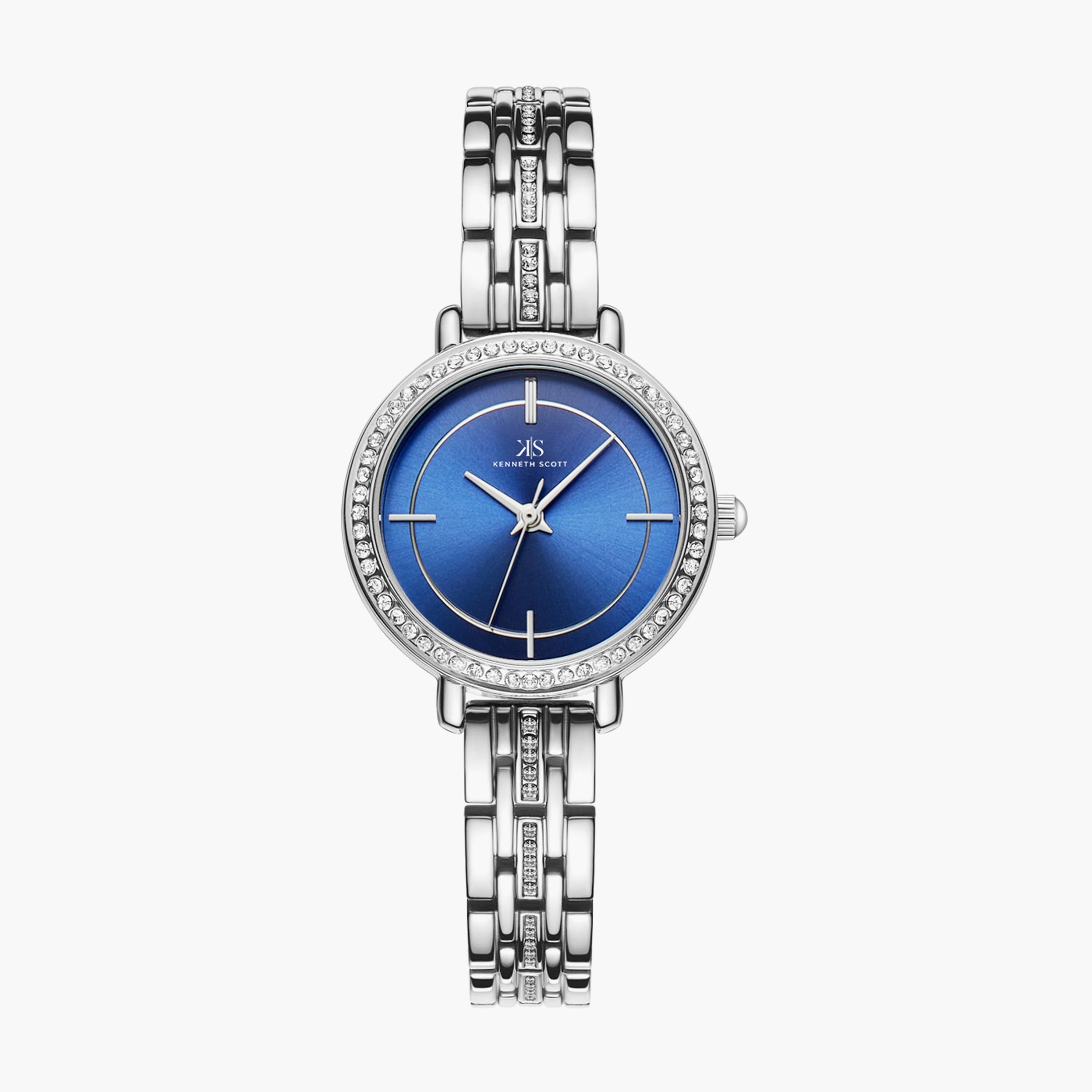 K23532-SBSN | ساعة أنالوج فضية بسوار ستانلس ستيل من كينيث سكوت-women-watchesandjewellery-watches-image-1
