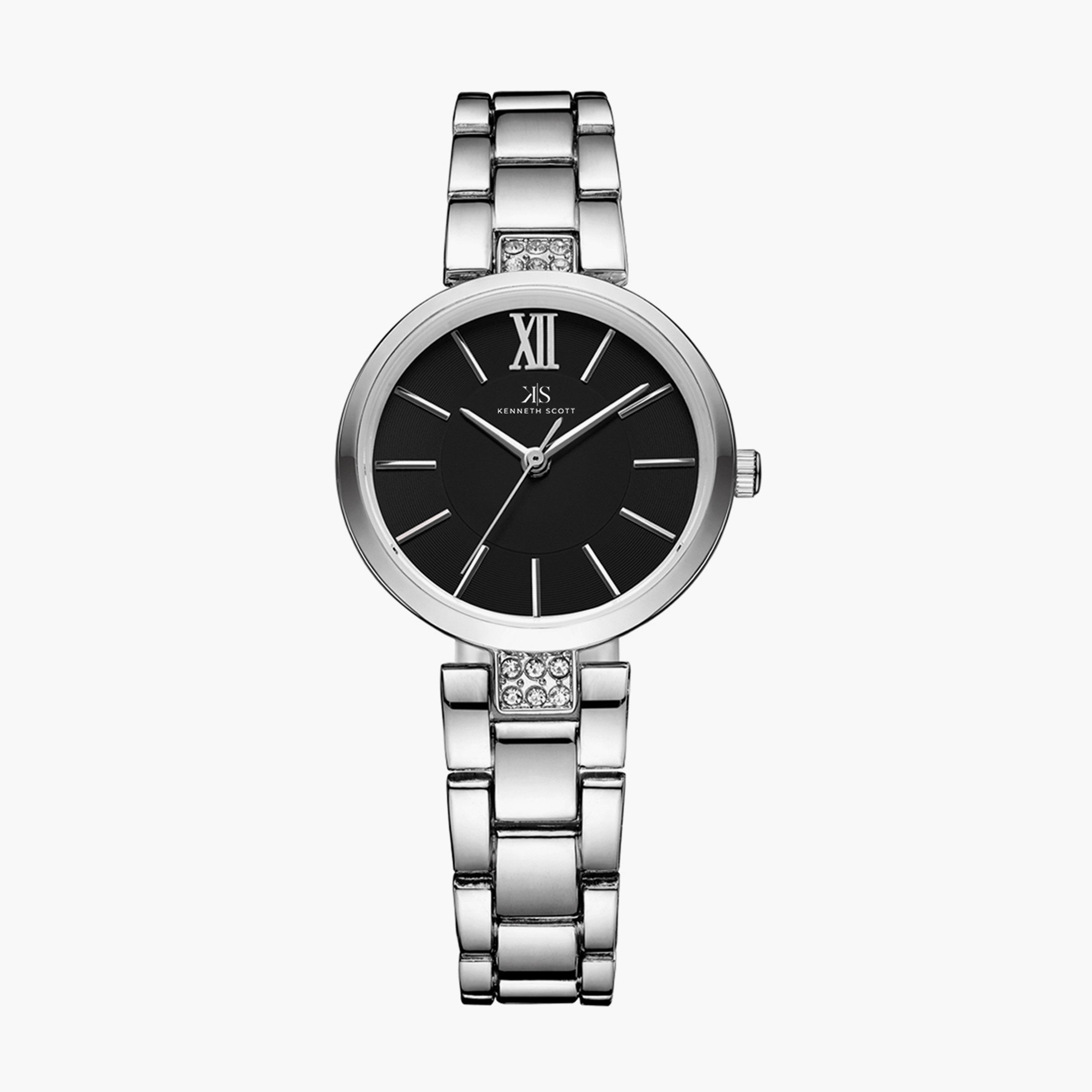 K23533-SBSB | ساعة أنالوج فضية بسوار ستانلس ستيل من كينيث سكوت-women-watchesandjewellery-watches-image-1