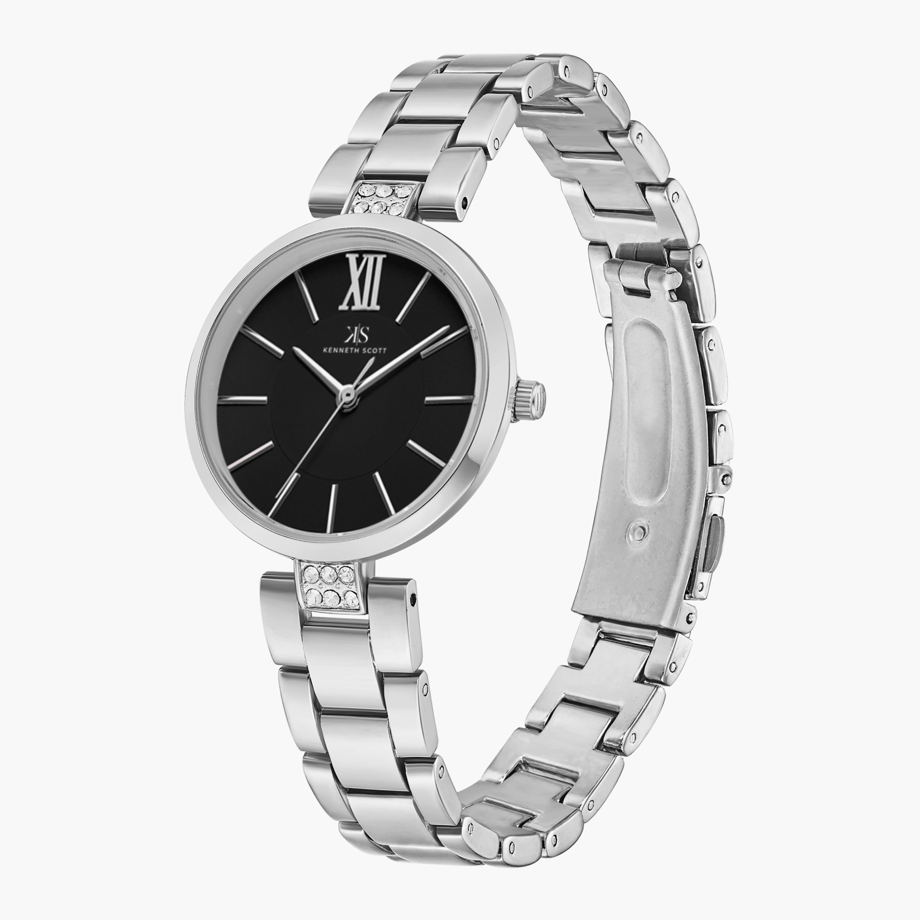 K23533-SBSB | ساعة أنالوج فضية بسوار ستانلس ستيل من كينيث سكوت-women-watchesandjewellery-watches-image-2