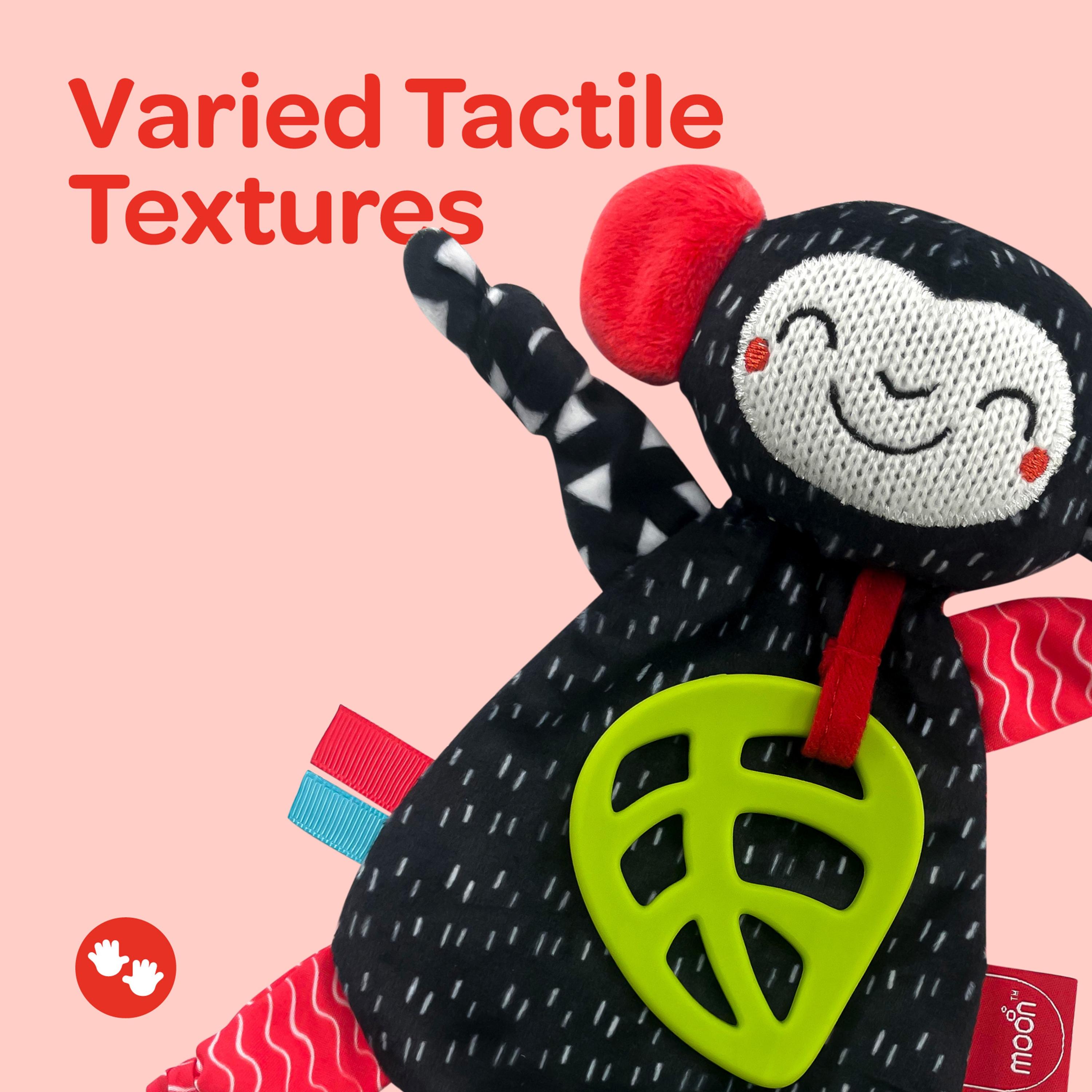 Moon Teething Towel for Baby - Monkey, Black-toys-babyandtoddlertoys-rattlesandteethers-image-3