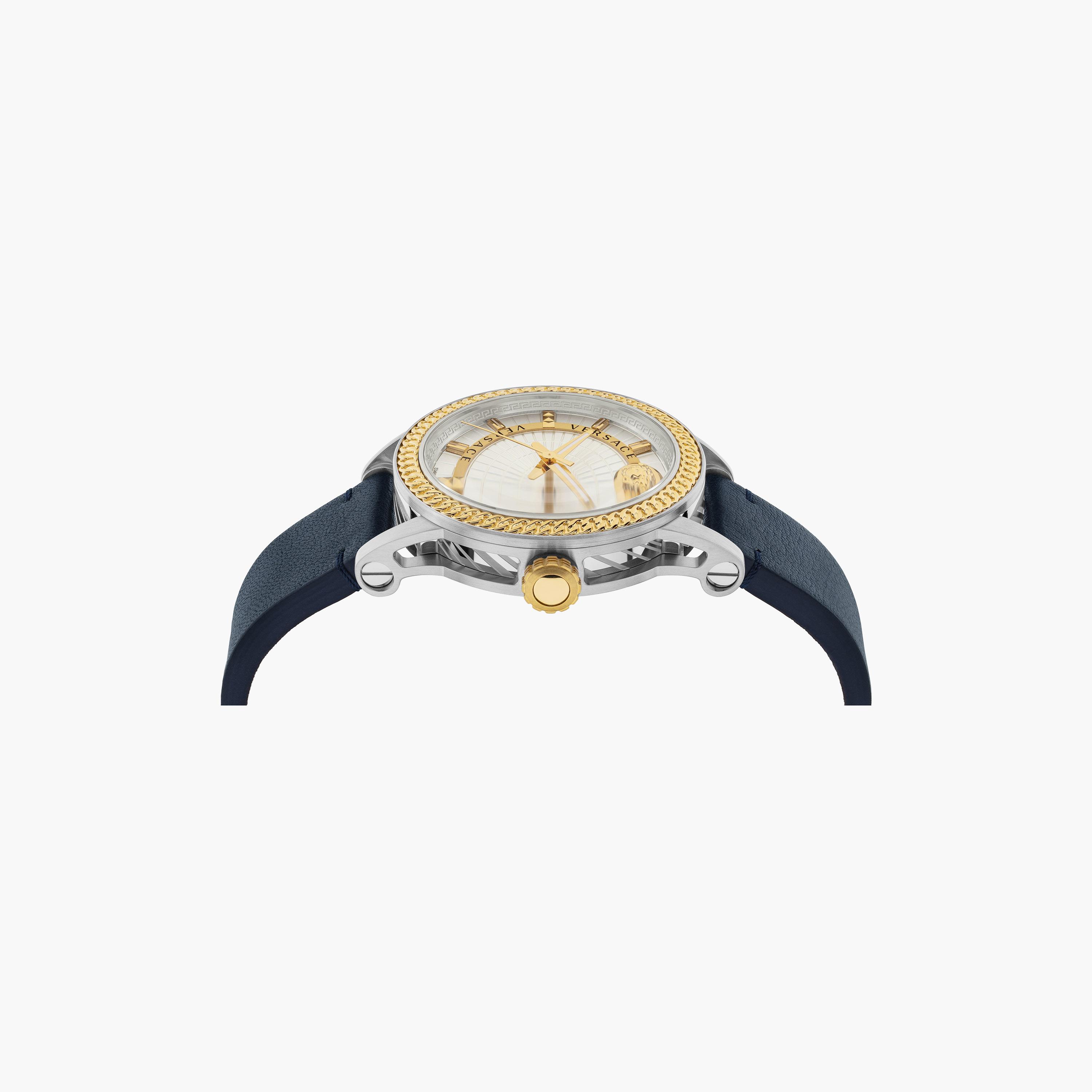 ساعة فيرساتشي صناعة سويسرية بسوار جلدي ازرق ذو أنالوج للرجال | VEPO00120-men-watchesandjewellery-watches-image-2