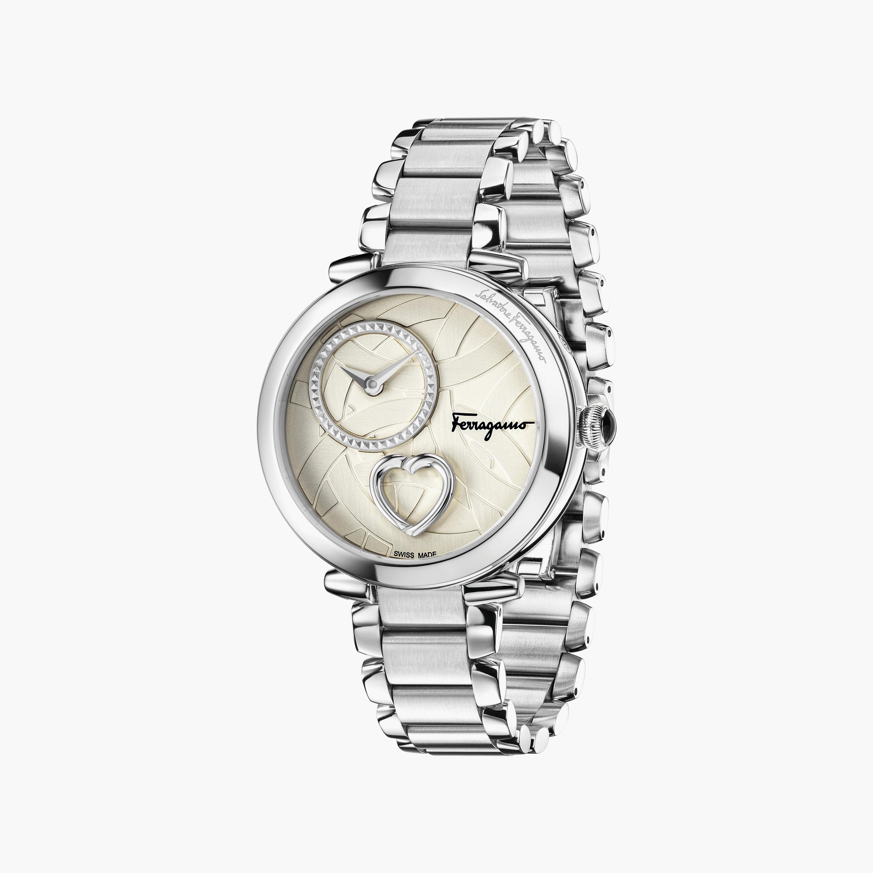 ساعة فيراغامو صناعة سويسرية بسوار فضي ذو أنالوج من ستانلس ستيل للنساء | FE2060016-women-watchesandjewellery-watches-image-2