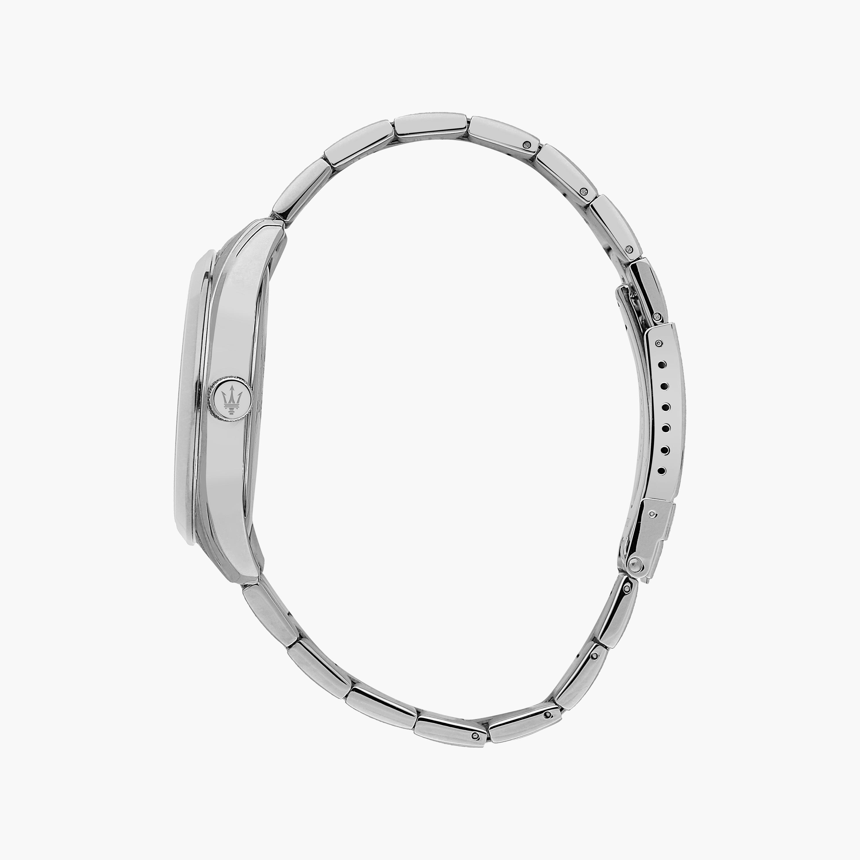 ساعة أنالوج فضية بسوار ستانلس ستيل من مازيراتي للرجال | R8853151007-men-watchesandjewellery-watches-image-2