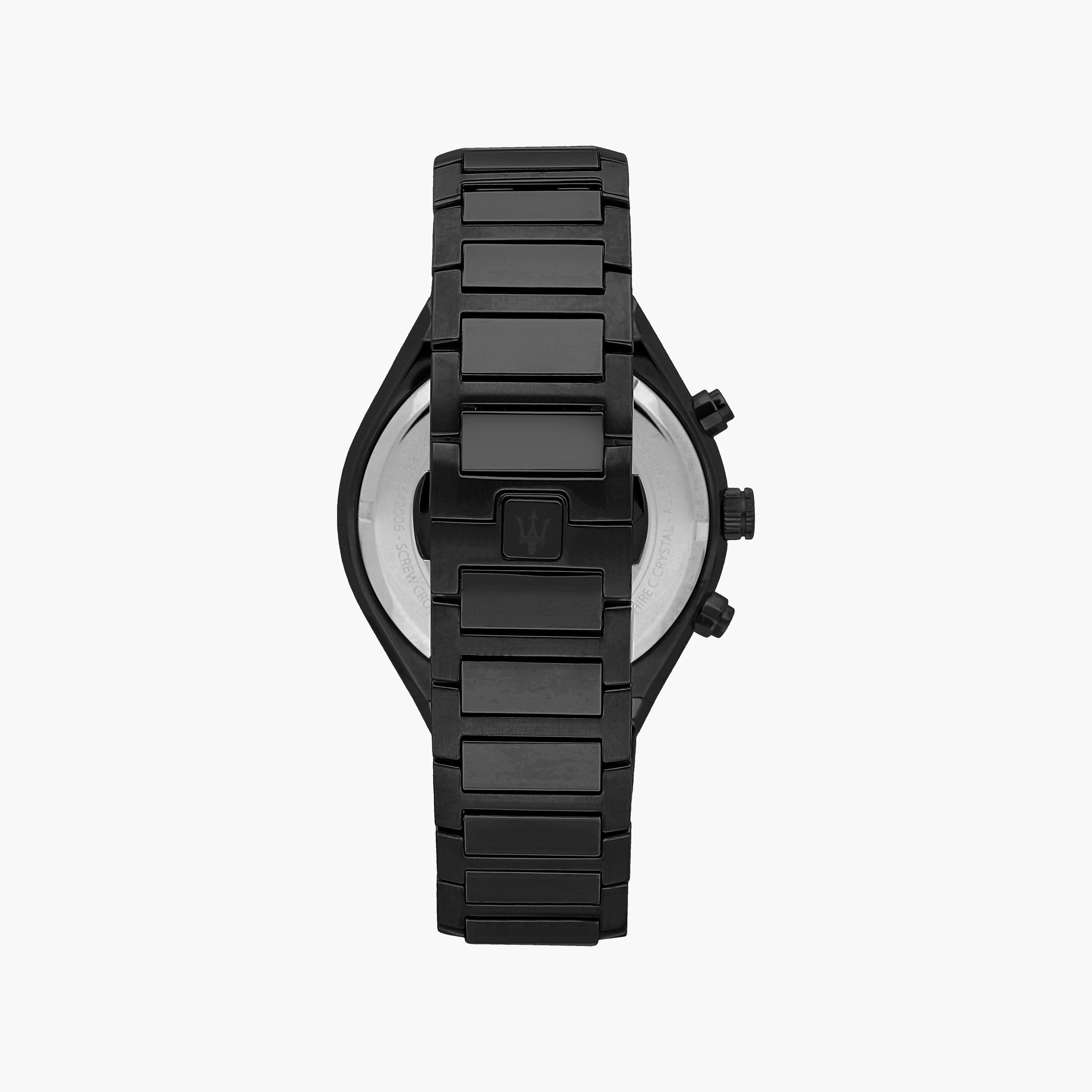 ساعة كرونوغراف سوداء بسوار ستانلس ستيل للرجال من مازيراتي | R8873642005-men-watchesandjewellery-watches-image-3