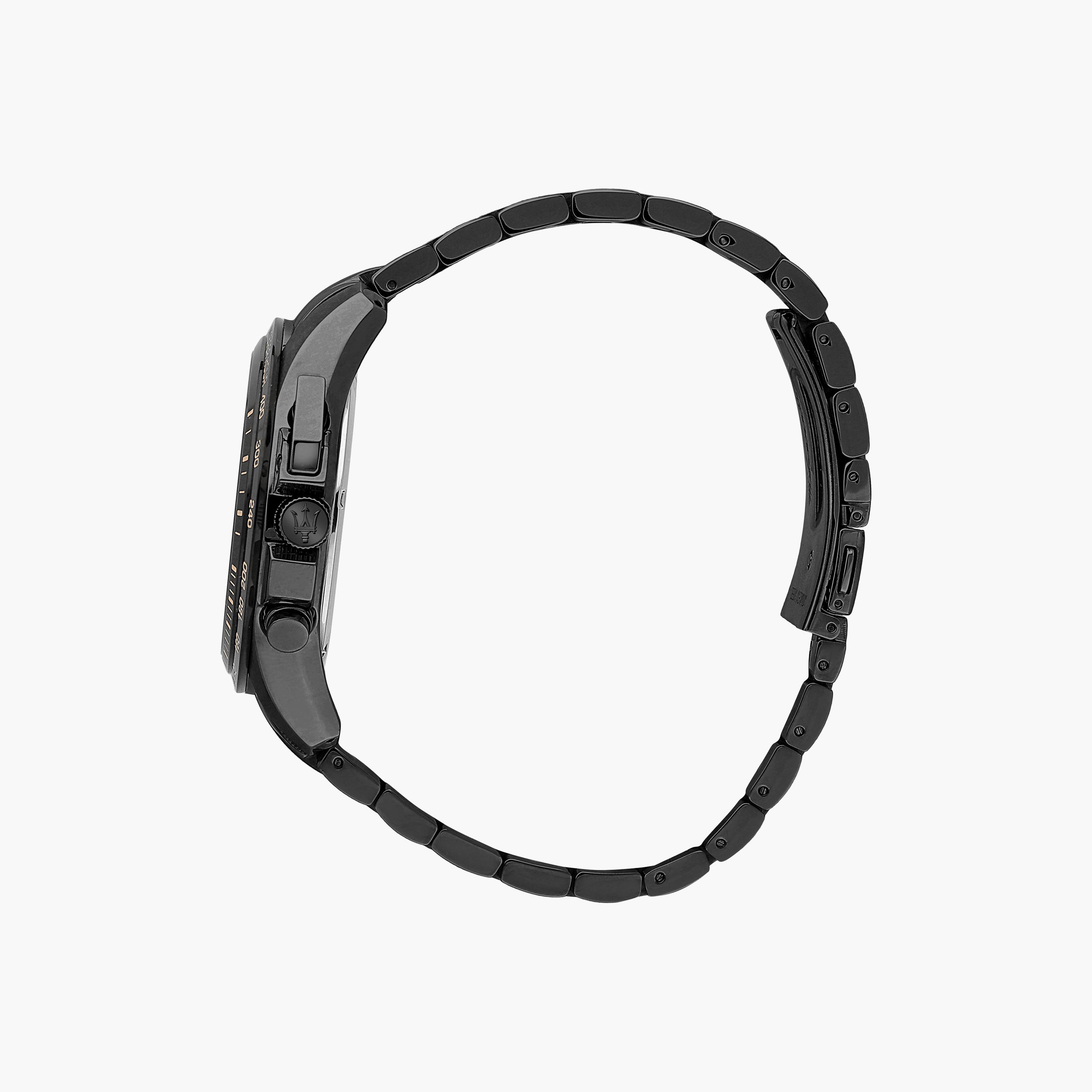 ساعة كرونوغراف سوداء بسوار ستانلس ستيل للرجال من مازيراتي | R8873612048-men-watchesandjewellery-watches-image-2