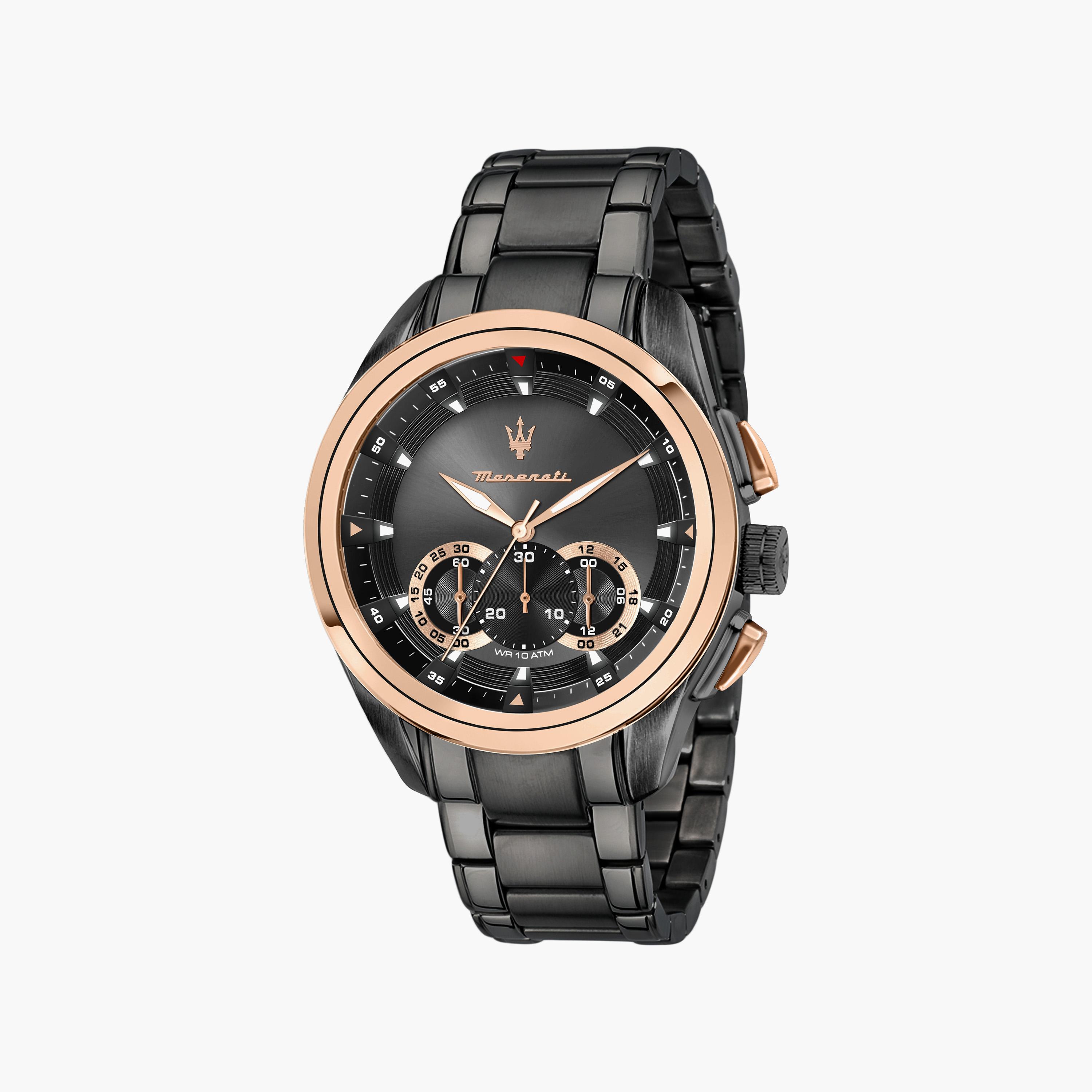 ساعة كرونوغراف رمادية بسوار ستانلس ستيل للرجال من مازيراتي | R8873612016-men-watchesandjewellery-watches-image-1