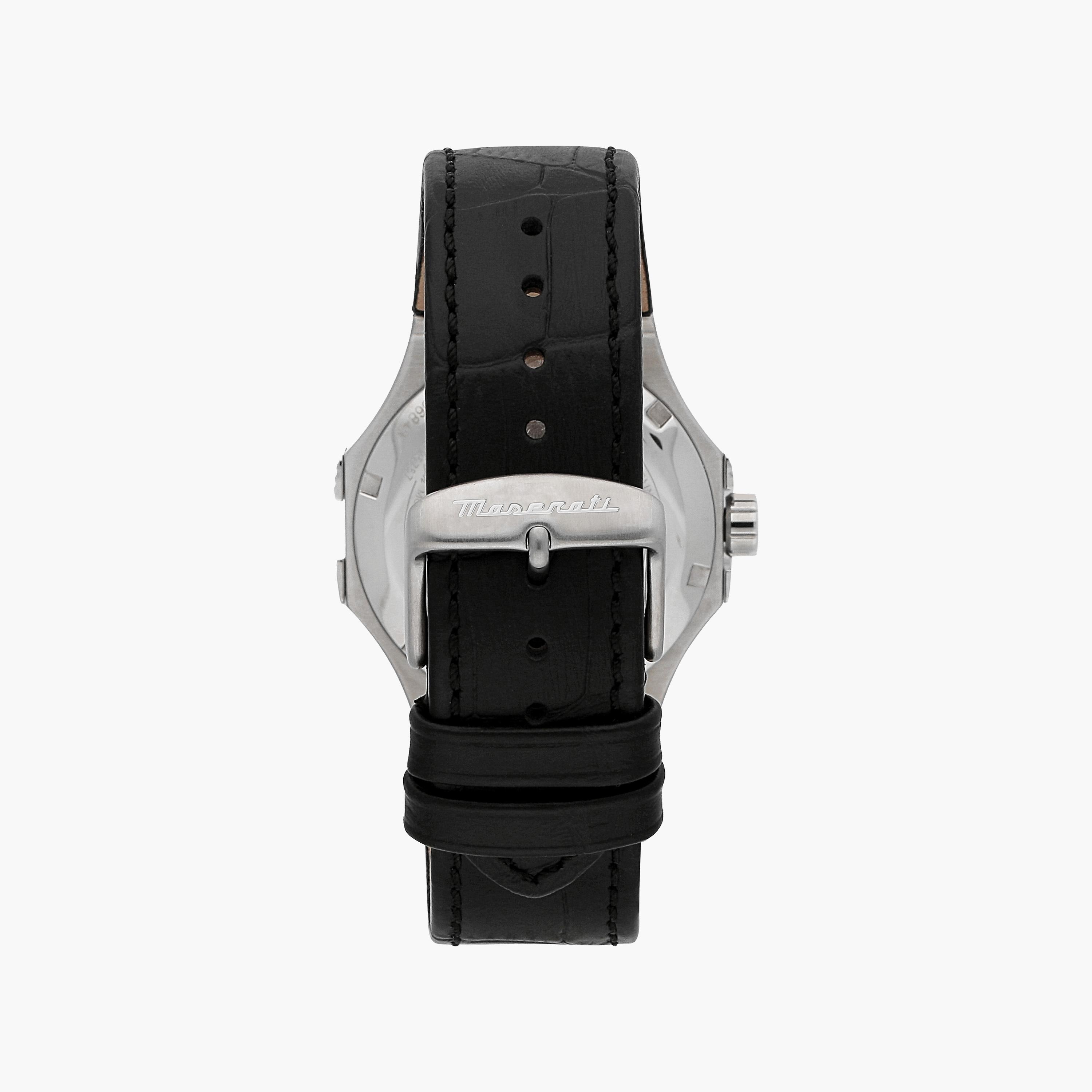 Maserati Men's Black Automatic Leather Strap Watch | R8821108038-men-watchesandjewellery-watches-image-3