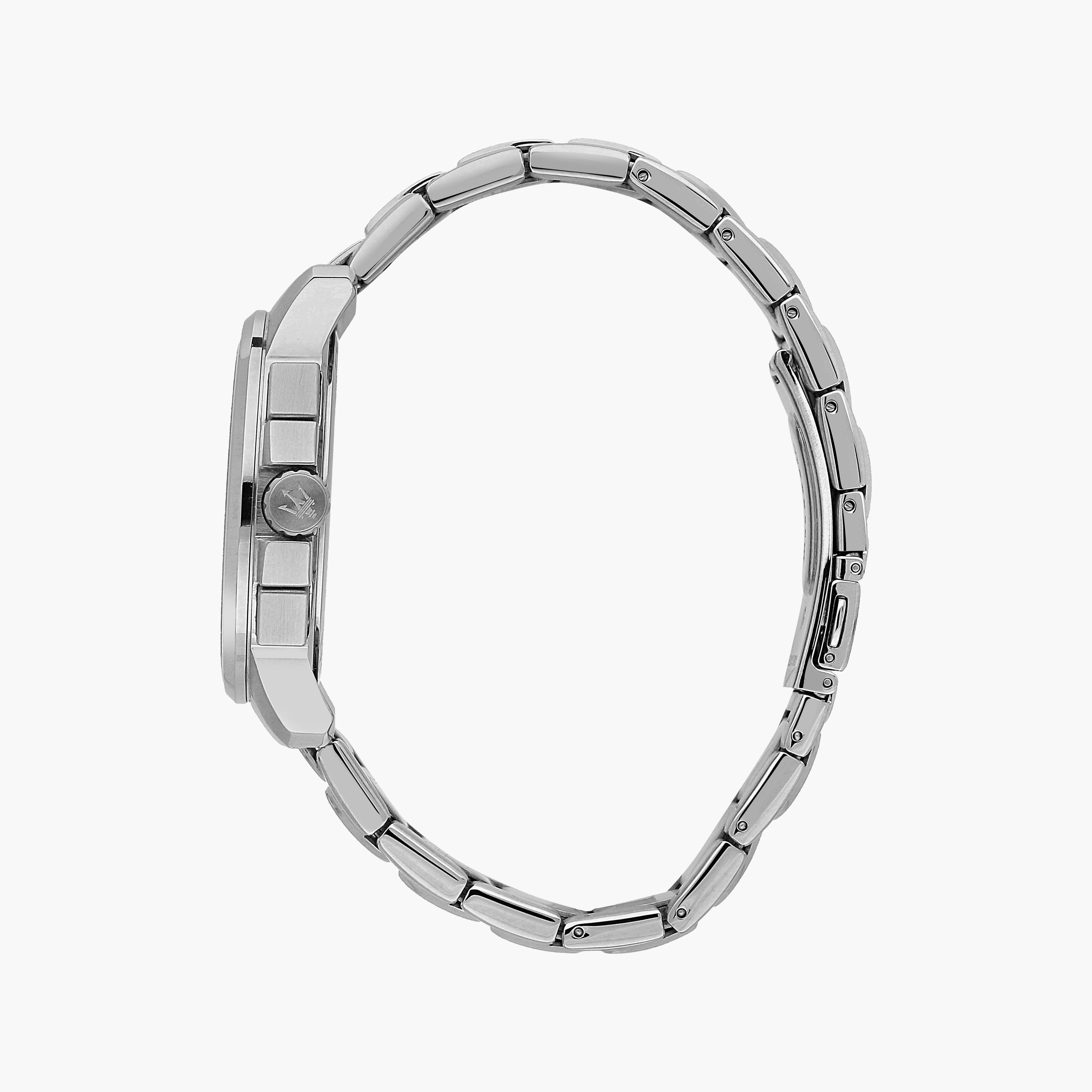 ساعة كرونوغراف فضية بسوار ستانلس ستيل من مازيراتي للرجال | R8873621038-men-watchesandjewellery-watches-image-2