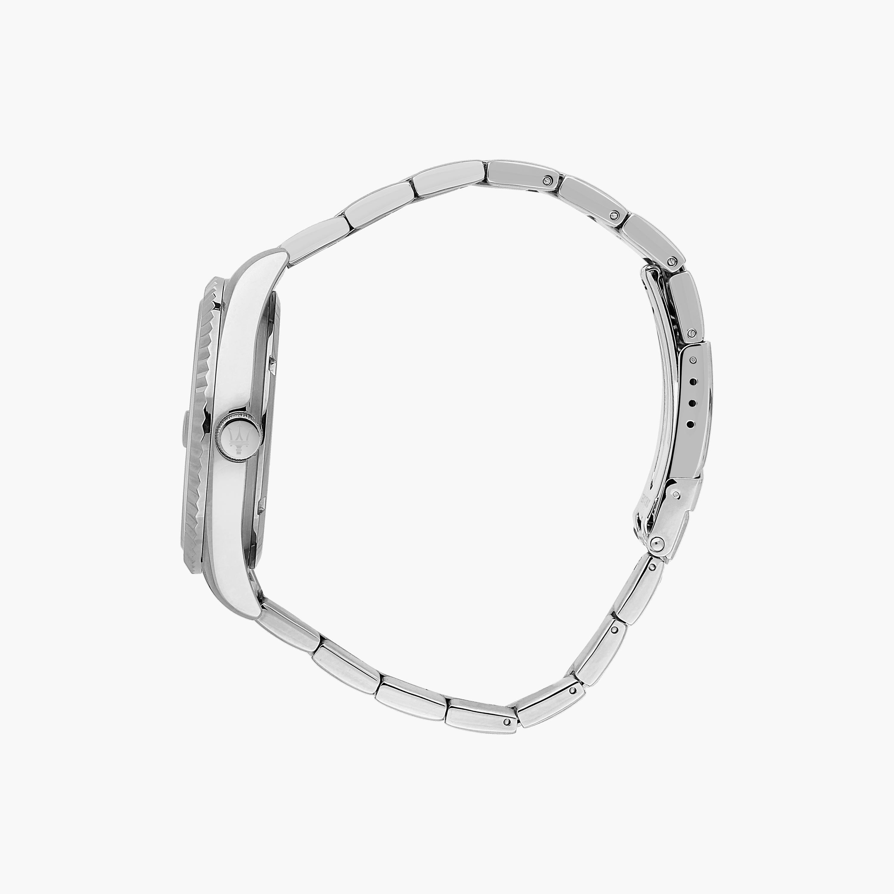 ساعة أنالوج فضية بسوار ستانلس ستيل من مازيراتي للرجال | R8853100028-men-watchesandjewellery-watches-image-2