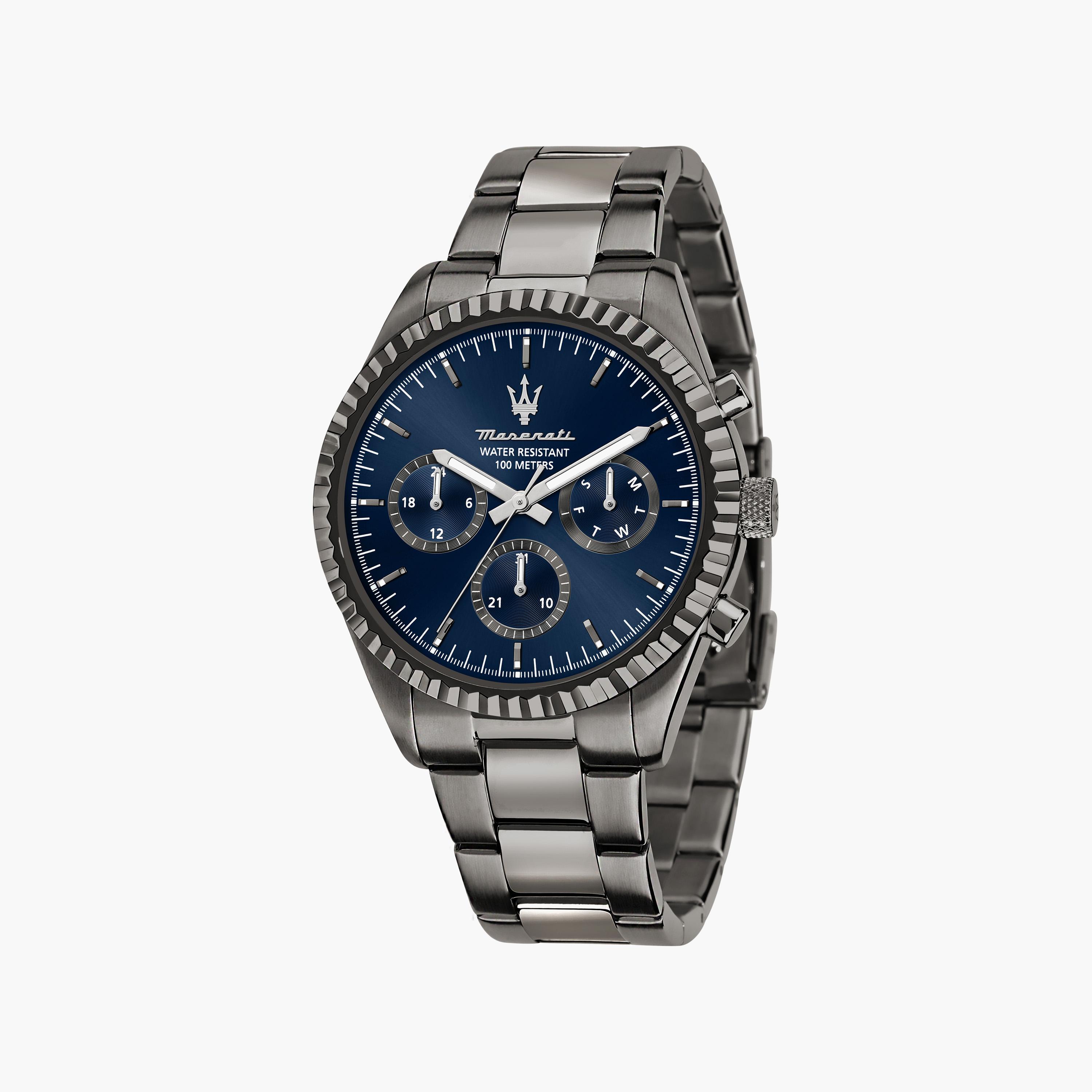 ساعة كرونوغراف رمادية بسوار ستانلس ستيل للرجال من مازيراتي | R8853100019-men-watchesandjewellery-watches-image-1