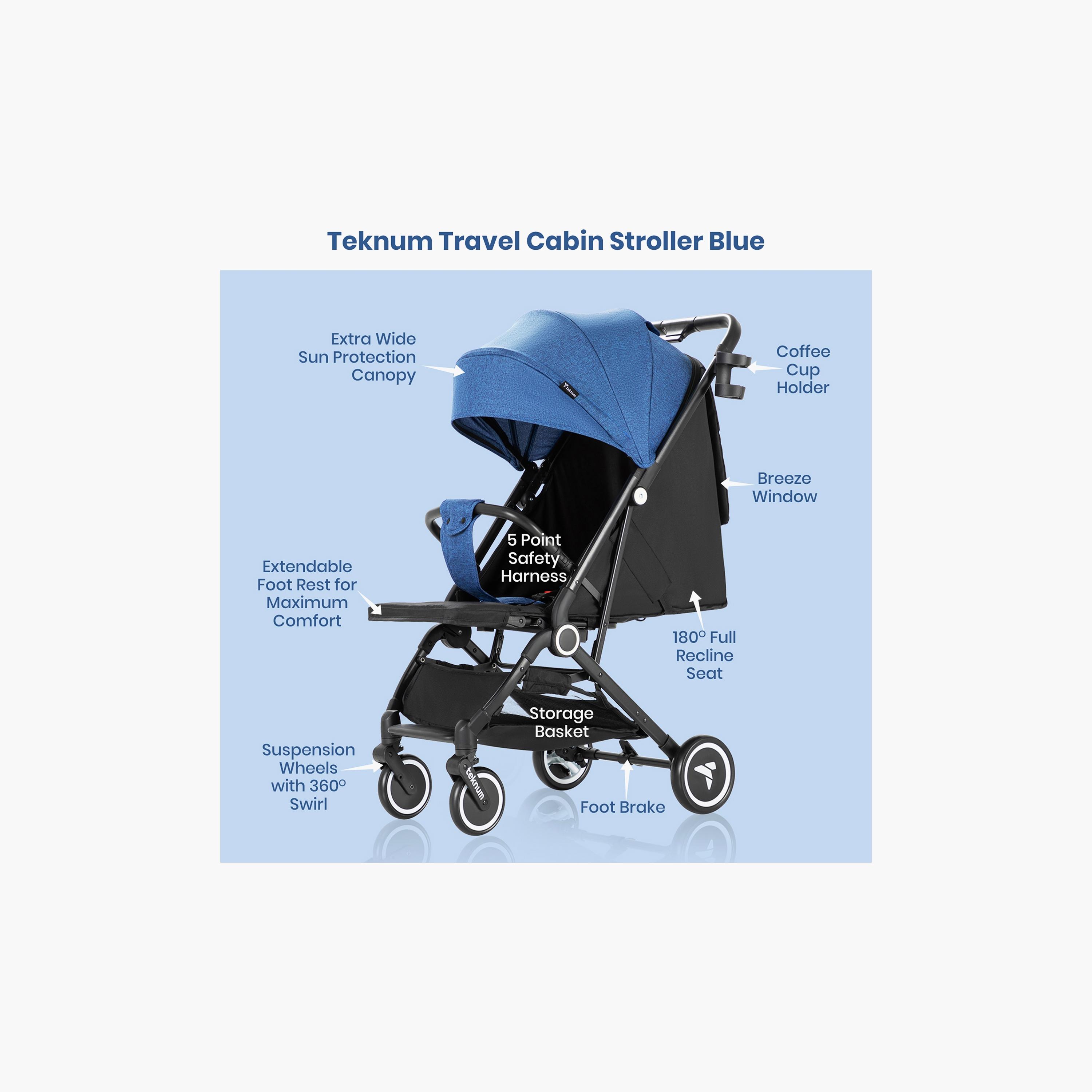 Teknum Travel Cabin Stroller with Coffee Cup Holder-baby-gear-strollersandprams-strollers-image-2