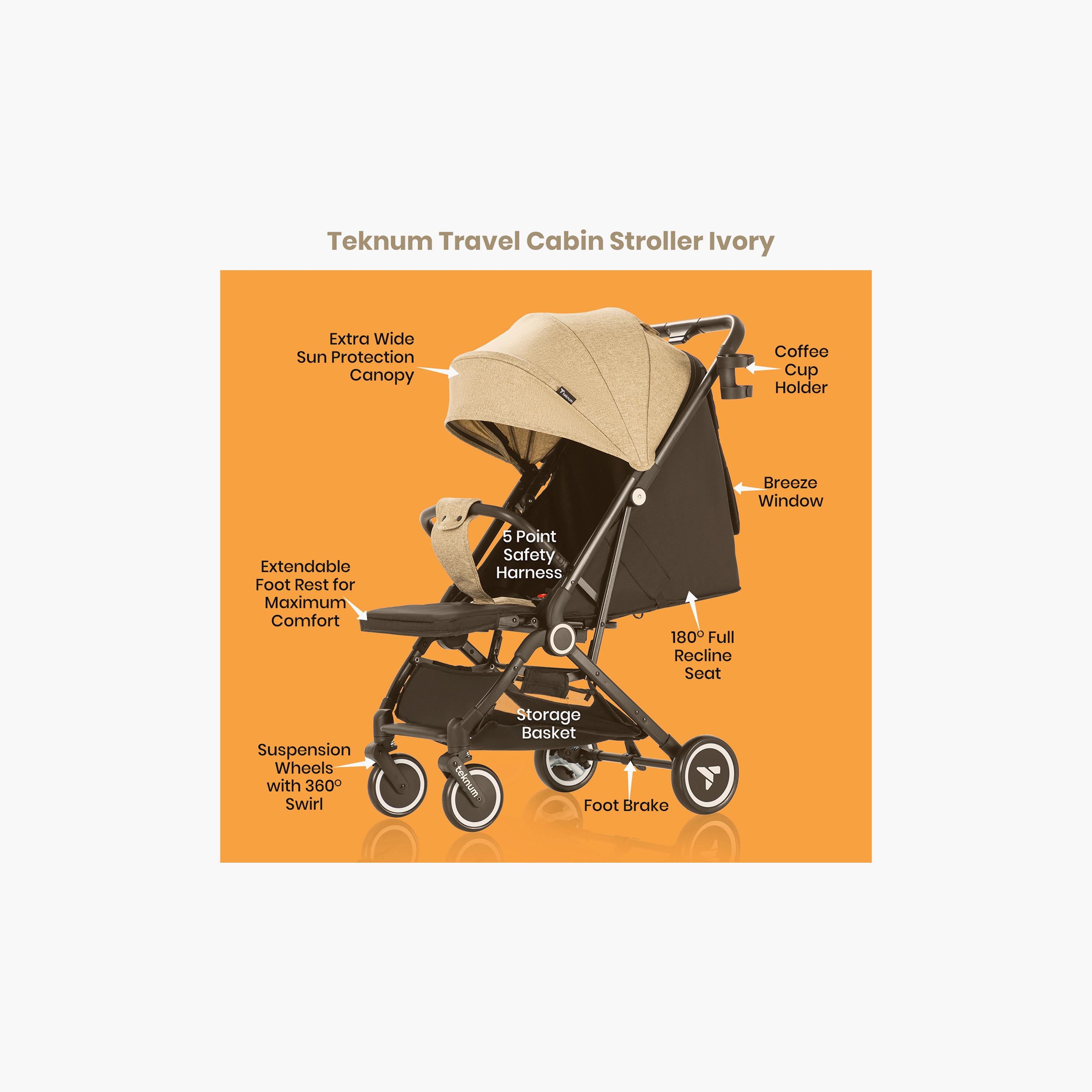 Teknum Travel Cabin Stroller with Coffee Cup Holder-baby-gear-strollersandprams-strollers-image-2
