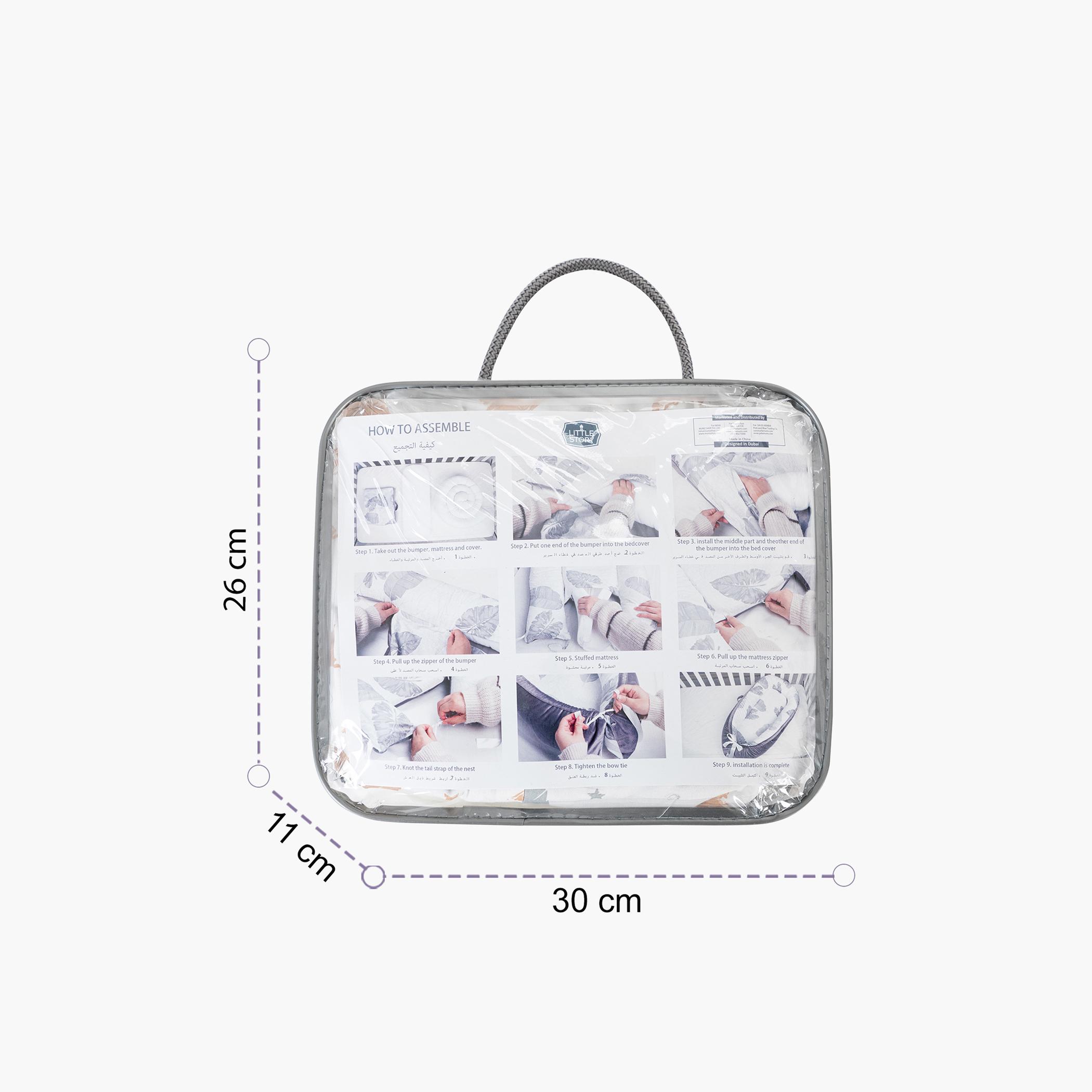 Little Story Newborn Lounger Bed, Galaxy Grey-baby-nursery-babybedding-image-10