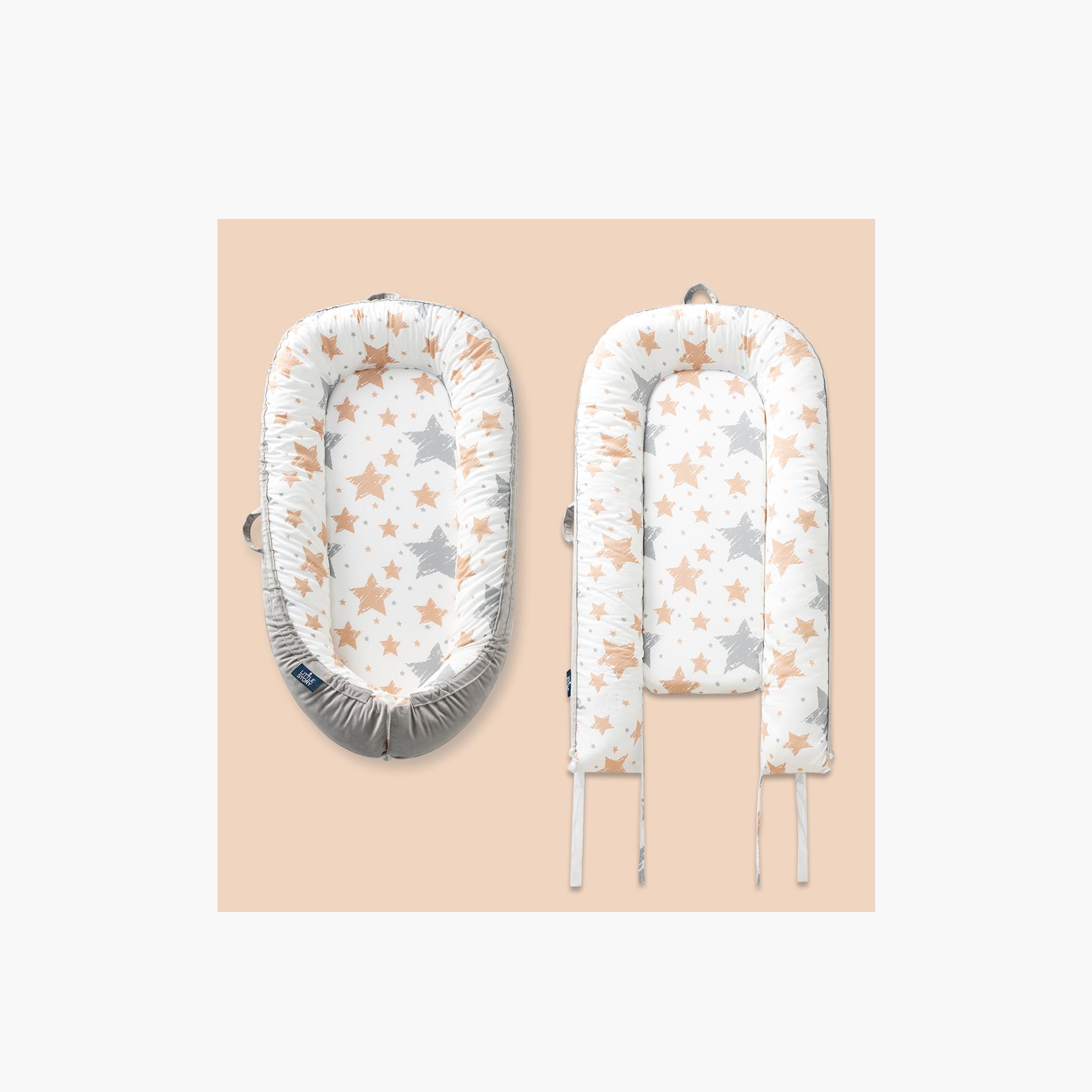 Little Story Newborn Lounger Bed, Galaxy Grey-baby-nursery-babybedding-image-2