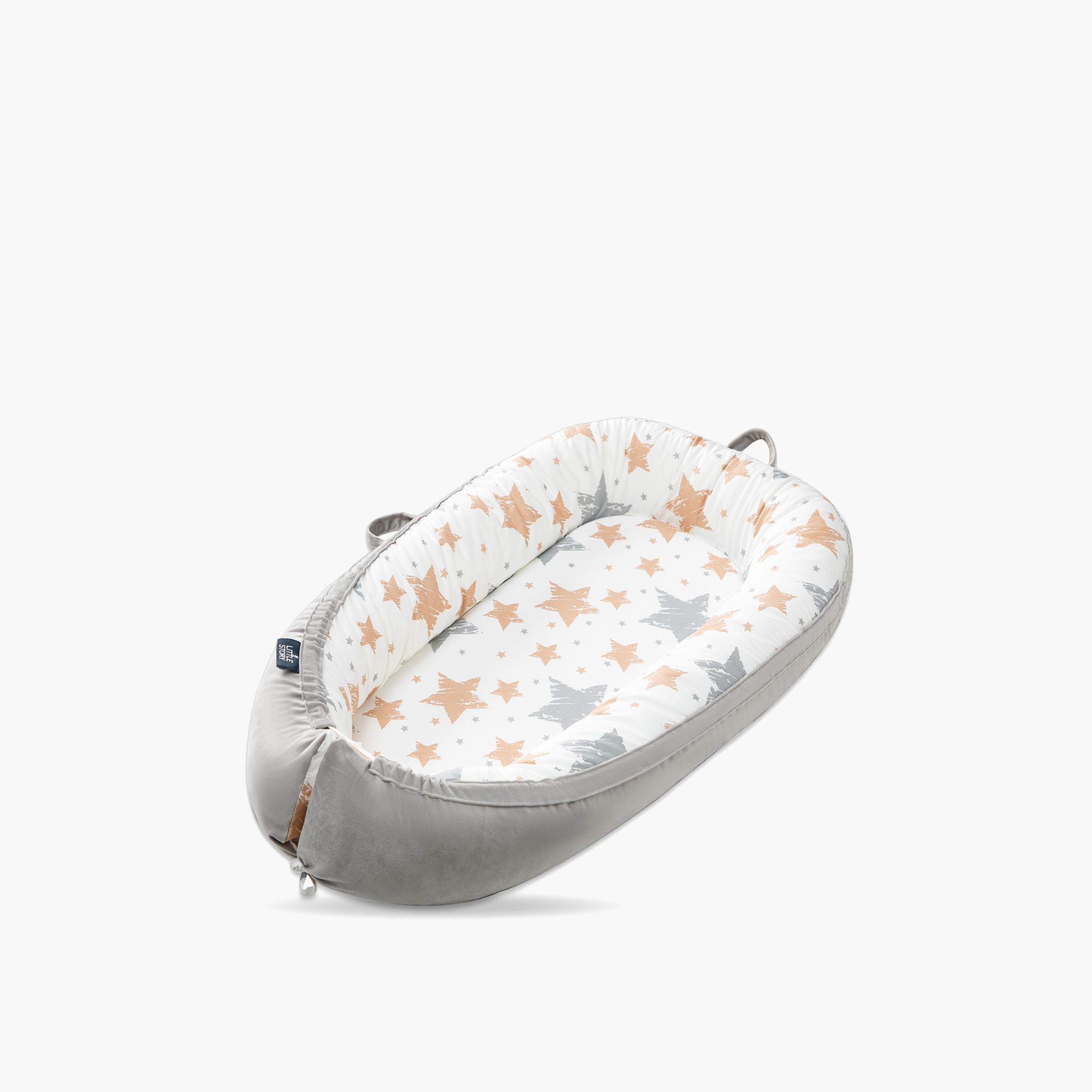 Little Story Newborn Lounger Bed, Galaxy Grey-baby-nursery-babybedding-image-7