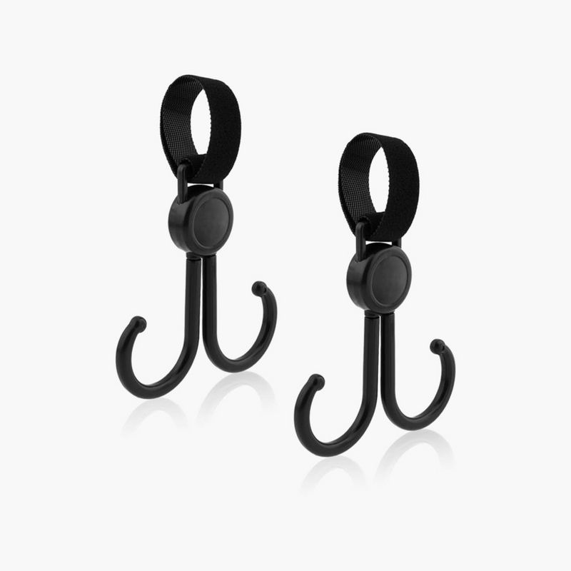 Introducing the Sunveno Stroller Hooks - the ultimate solution for all your carrying needs! These 360° rotatable Velcro strap hooks are designed to provide convenience and versatility like never befor — صورة 1