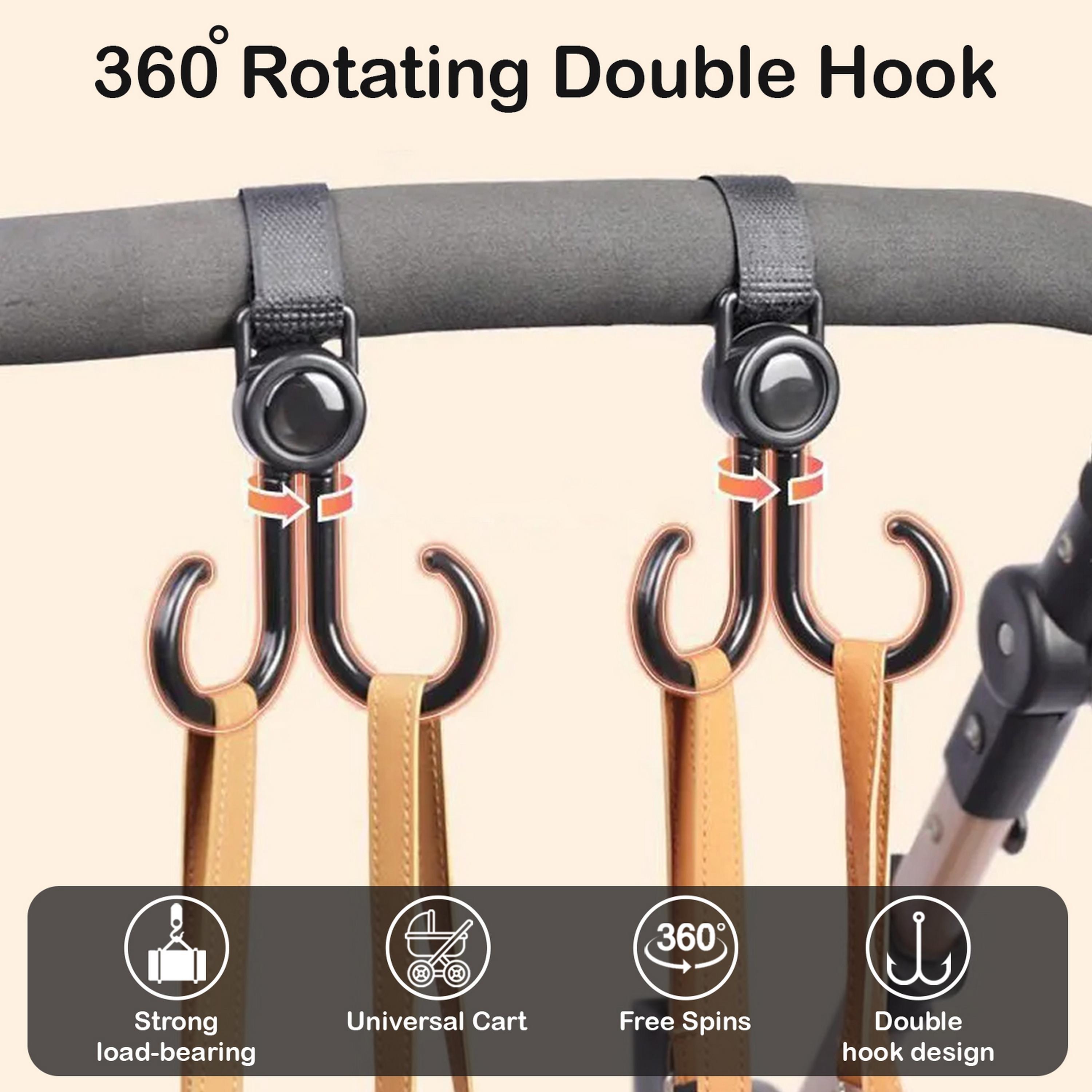Sunveno 2-Piece 360° Rotatable Multipurpose Stroller Hooks-baby-gear-strollersandprams-accessories-image-4