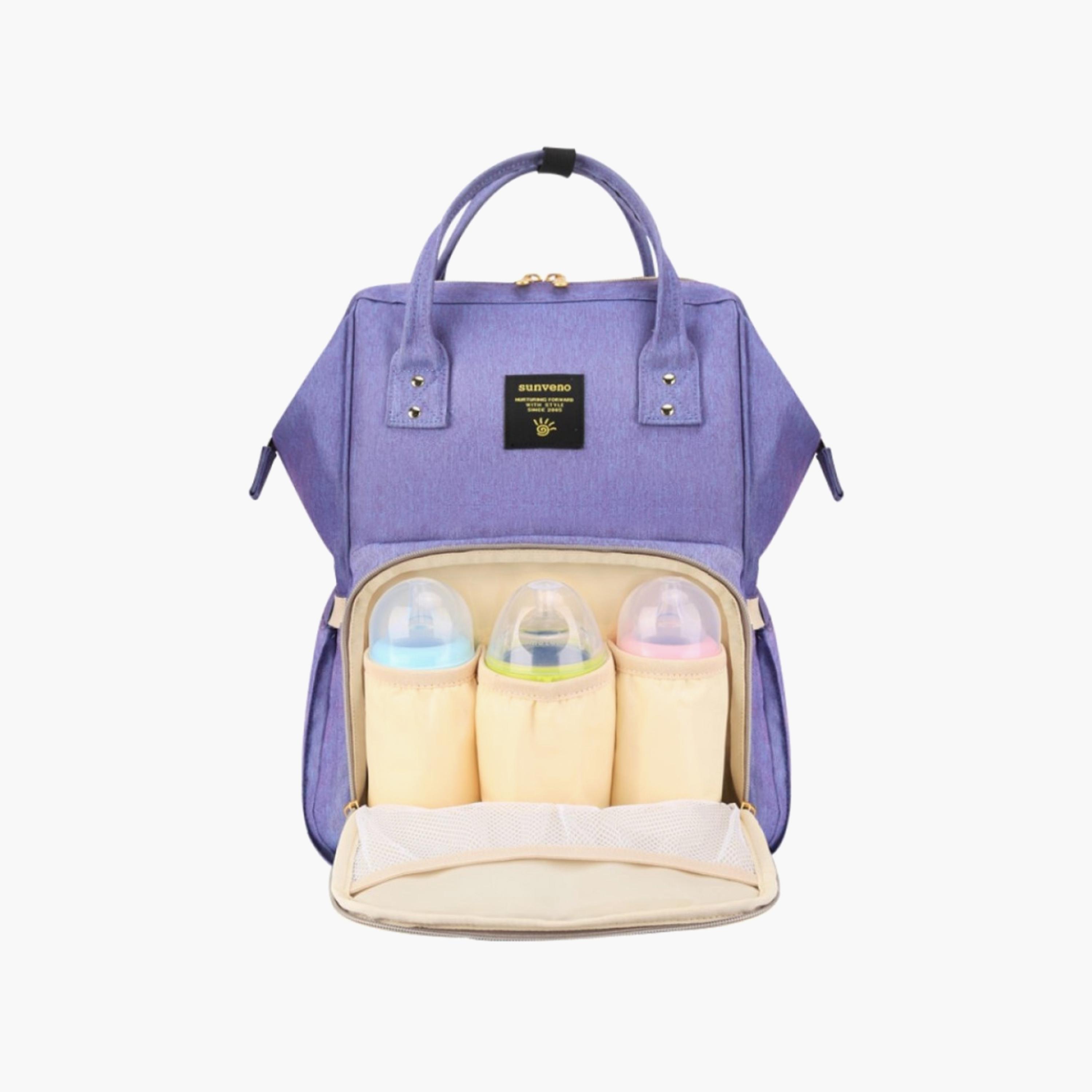 Sunveno Multifunction Diaper Backpack, Blue/Purple-baby-diapering-diaperbags-image-3