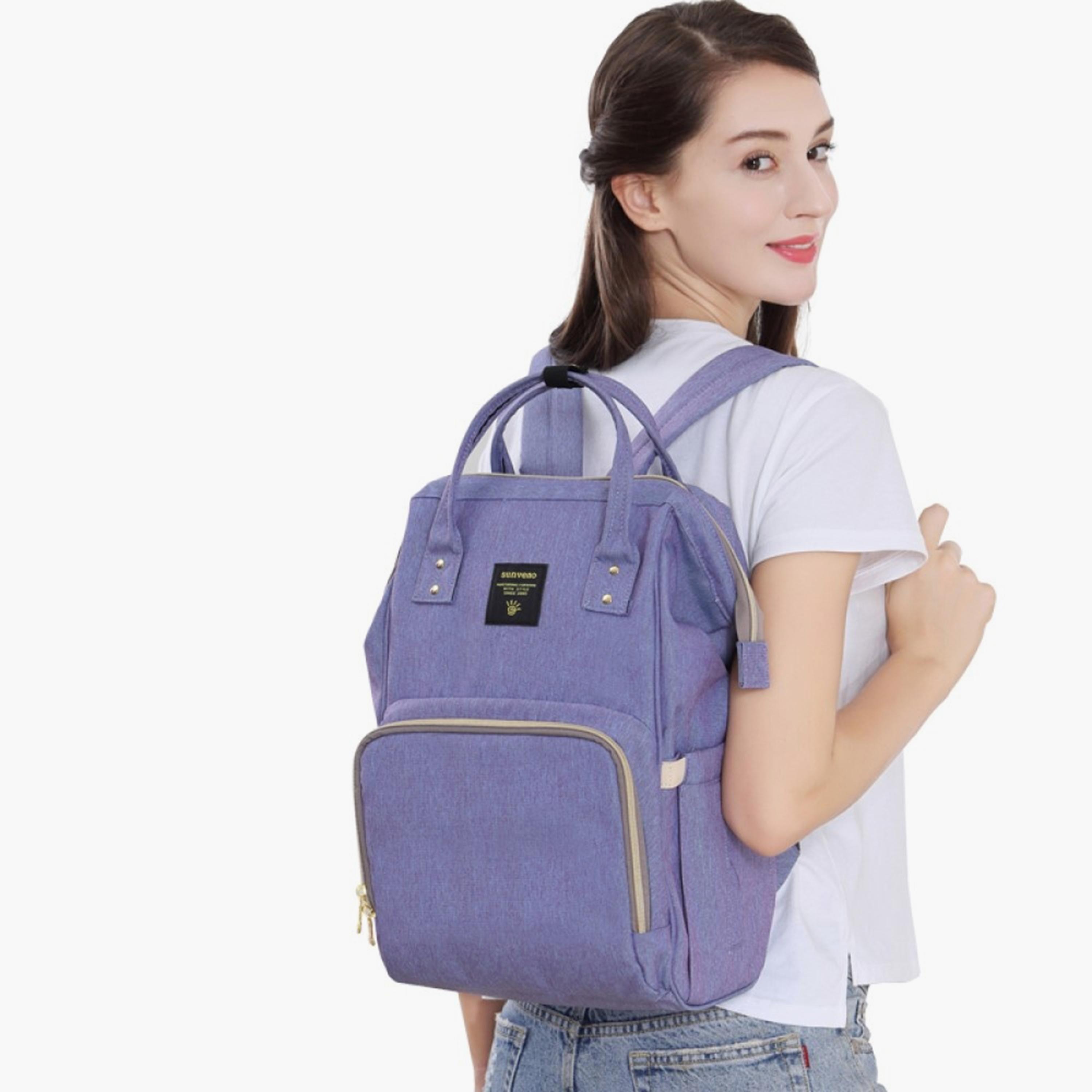 Sunveno Multifunction Diaper Backpack, Blue/Purple-baby-diapering-diaperbags-image-5