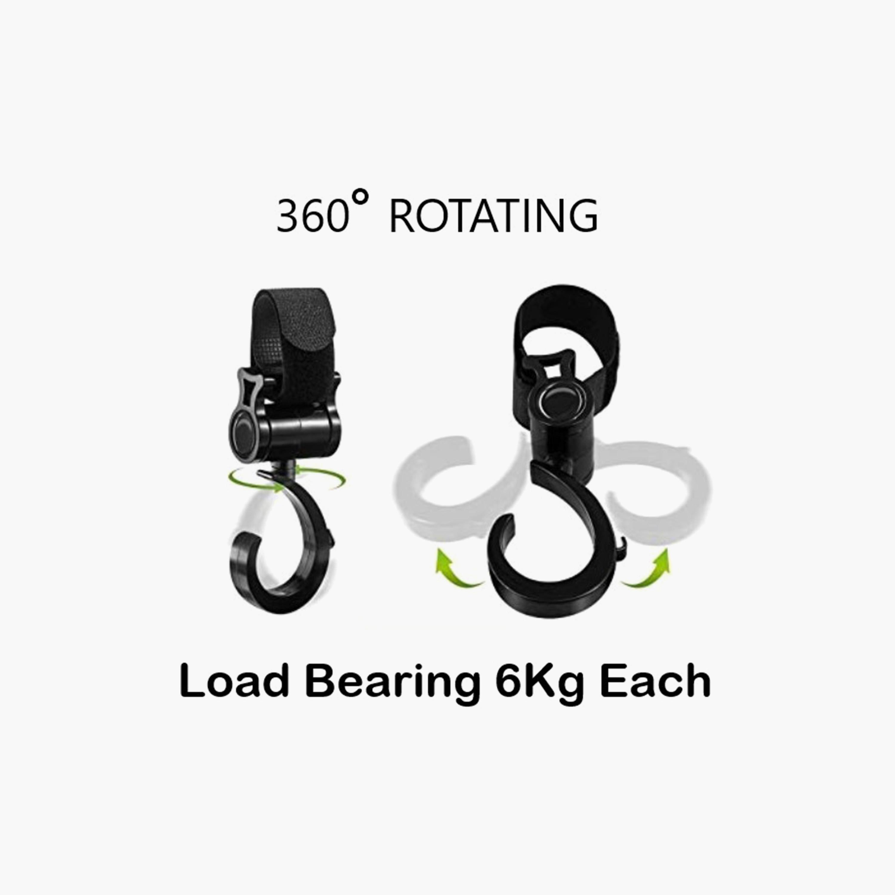 Insular 2-Piece 360° Rotatable Multipurpose Stroller Hooks-baby-gear-strollersandprams-accessories-image-2