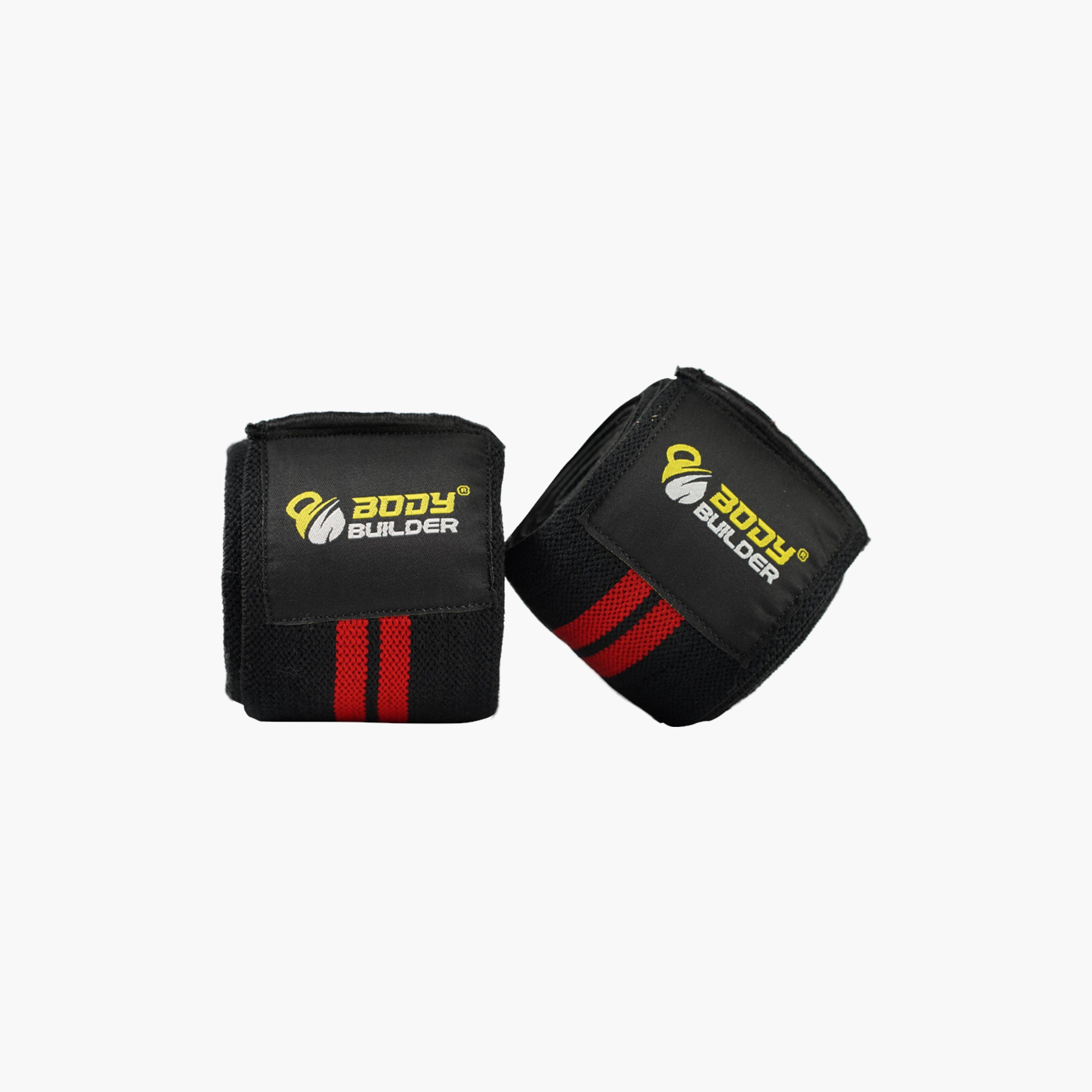 دعامة لف الركبة، باللونين الأسود والأحمر-sports-gear-gym-image-1