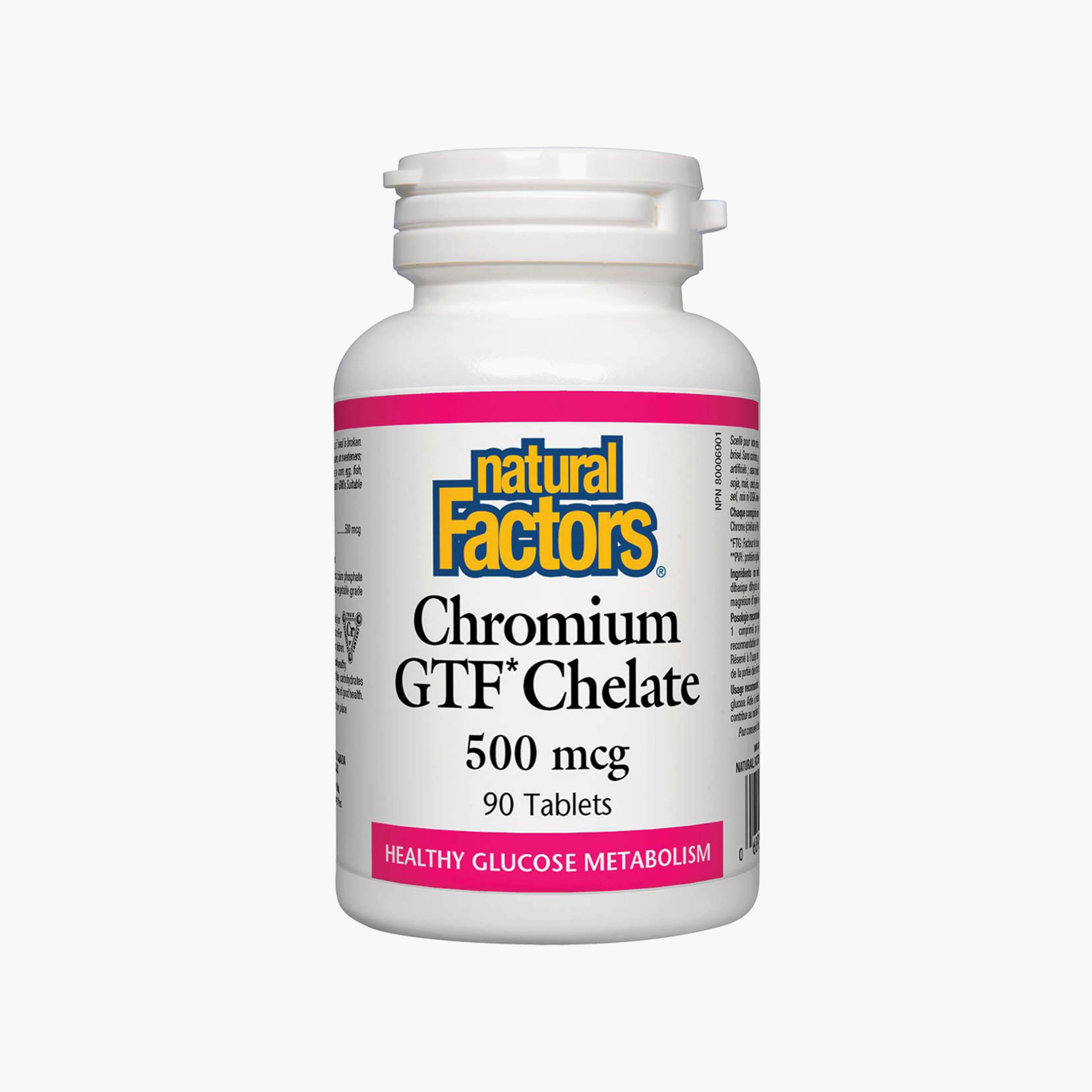 Chromium GTF Chelate, 500 mcg, 90 Tablets-sports-nutrition-vitaminshealthsupplements-image-1