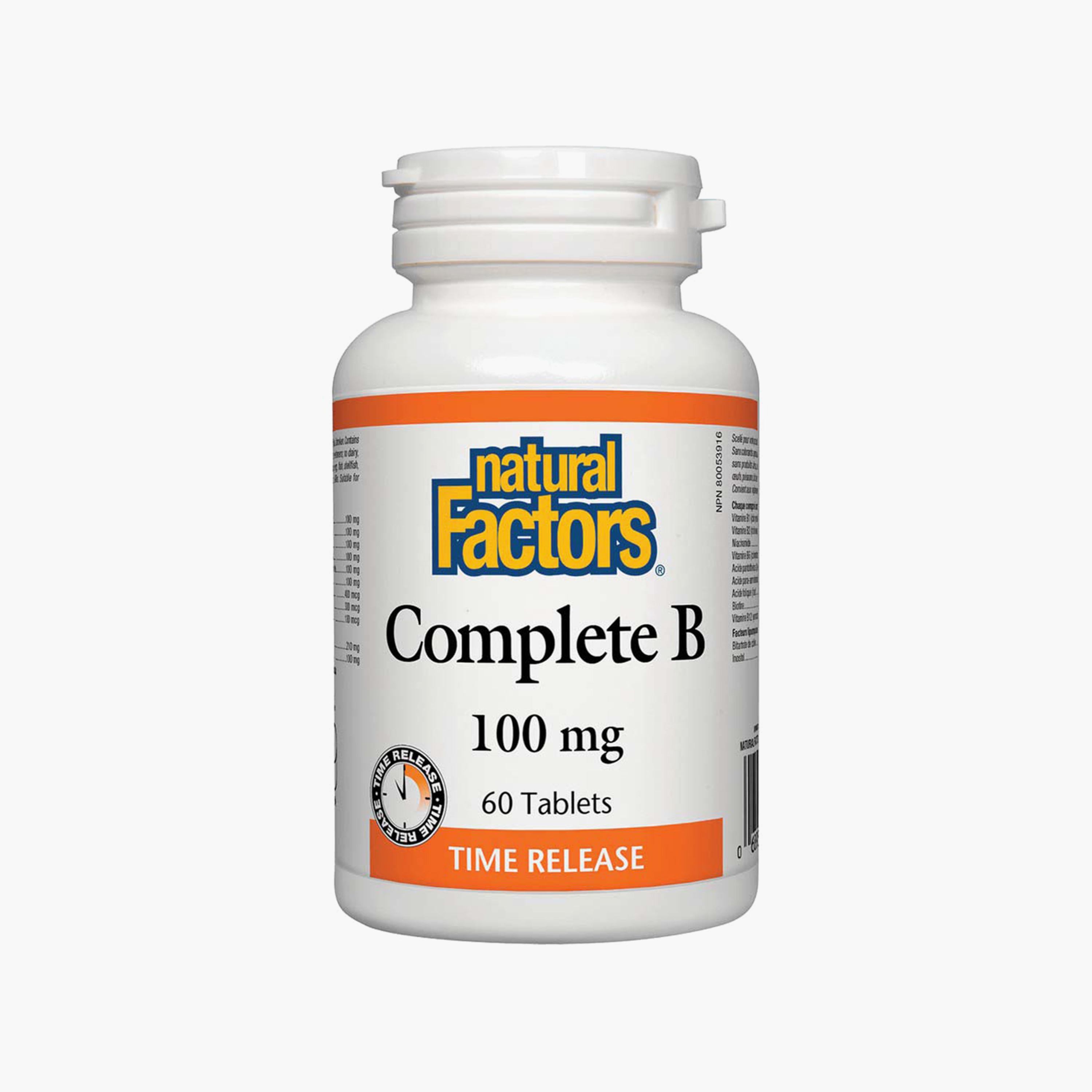 كومبليت ب، 100 ملجم، 60 قرصًا-sports-nutrition-vitaminshealthsupplements-image-1