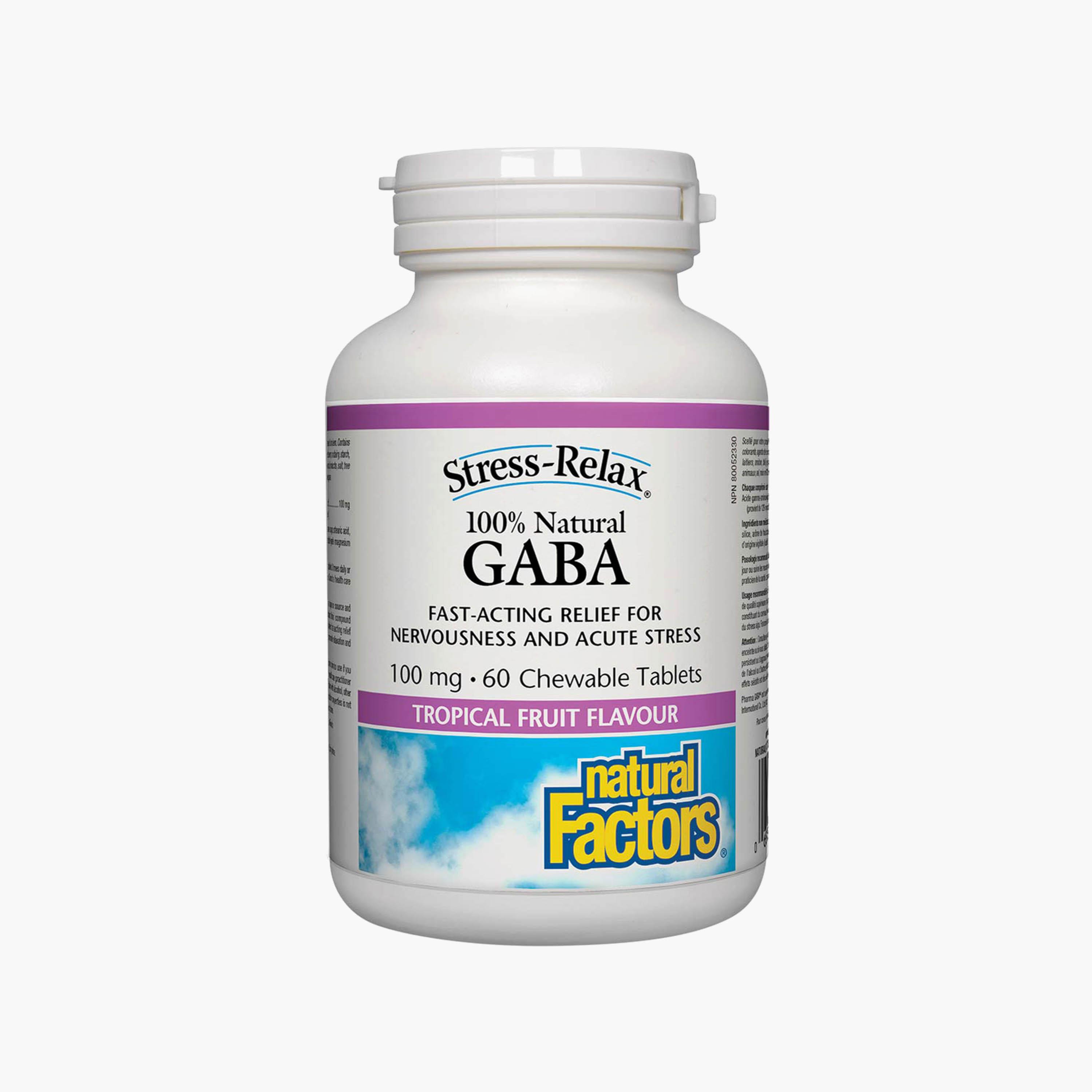 غابا، 100 ملغم، 60 قرصًا قابلاً للمضغ-sports-nutrition-vitaminshealthsupplements-image-1