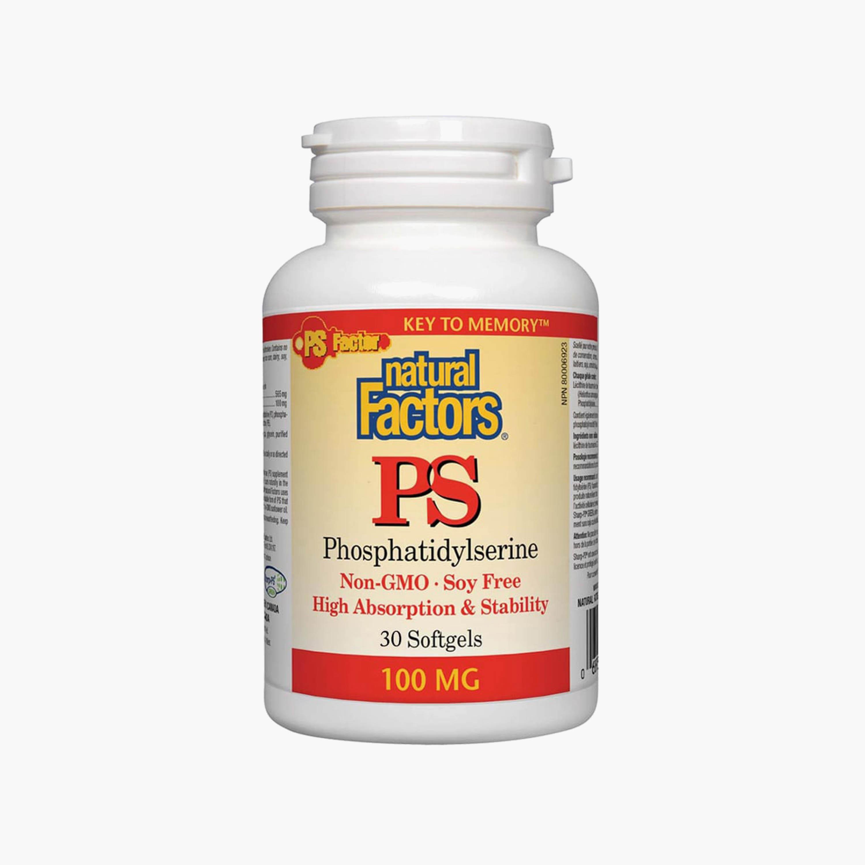 بي إس فوسفاتيديل سيرين، 100 مجم، 30 كبسولة هلامية-sports-nutrition-vitaminshealthsupplements-image-1