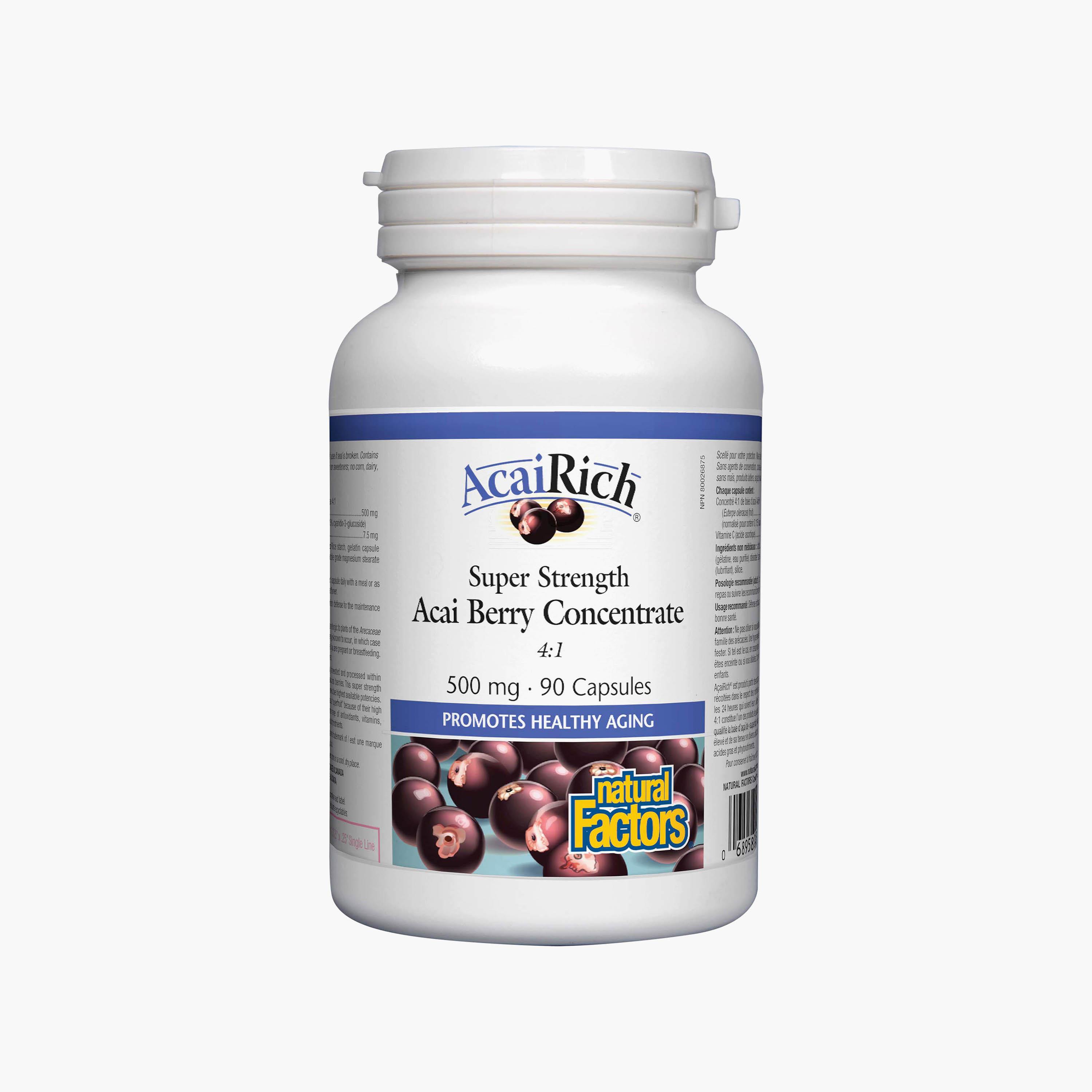 Super Strength Acai Berry Concentrate, 500 mg, 90 Capsules-sports-nutrition-vitaminshealthsupplements-image-1