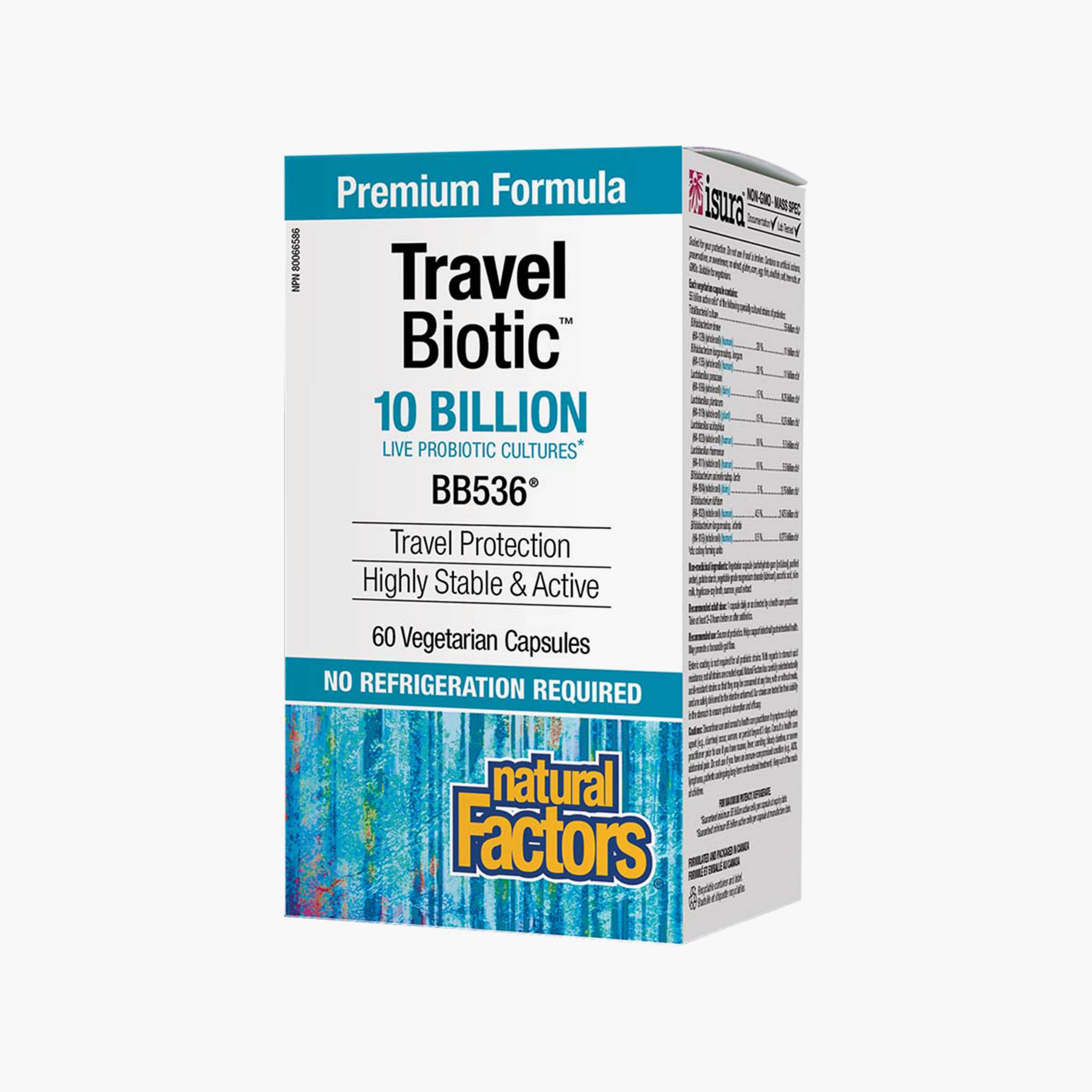 Travel Biotic Bb536, 10 Billion Active Cells, 60 Veggie Capsules-sports-nutrition-vitaminshealthsupplements-image-1
