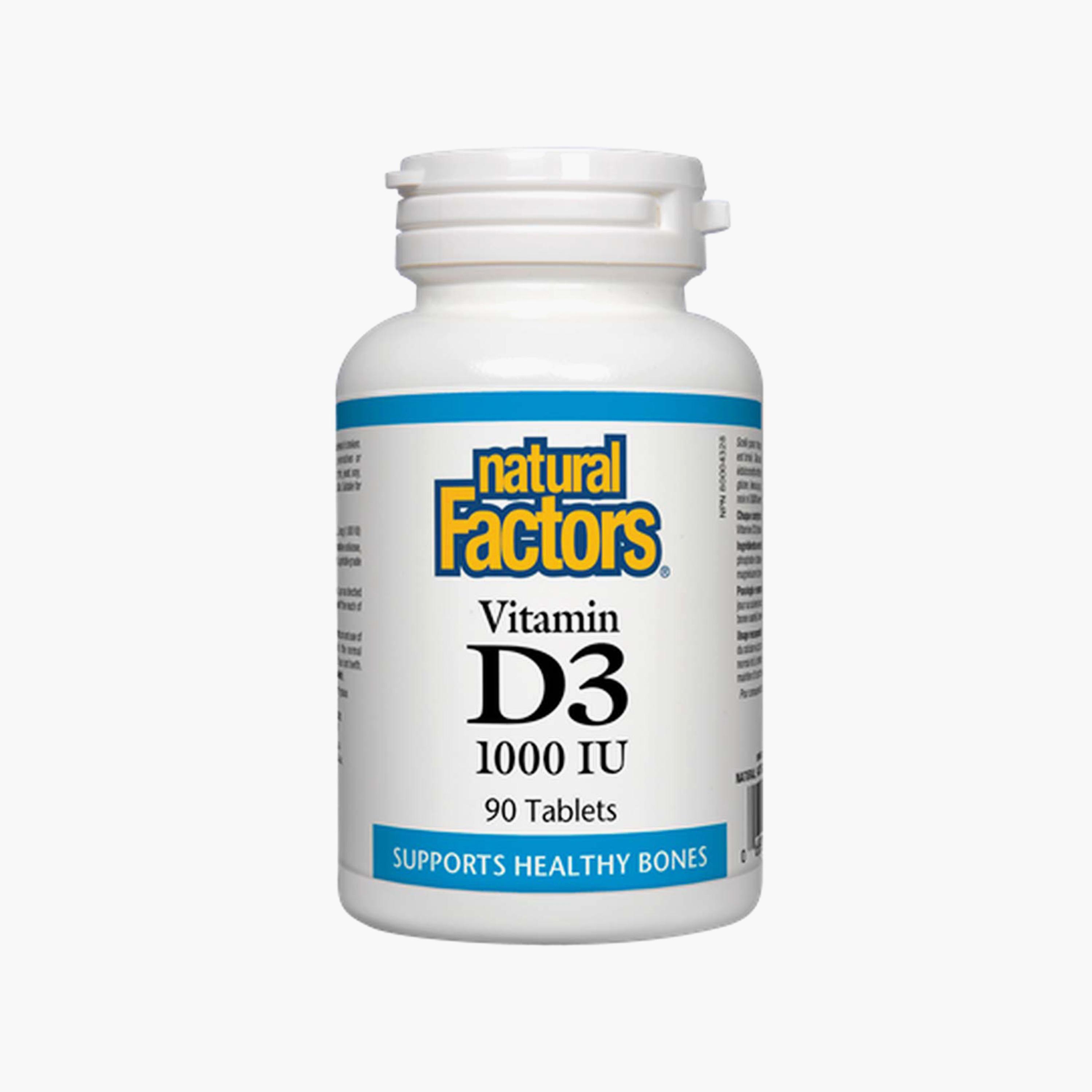 Vitamin D3, 1000 IU, 90 Tablets-sports-nutrition-vitaminshealthsupplements-image-1