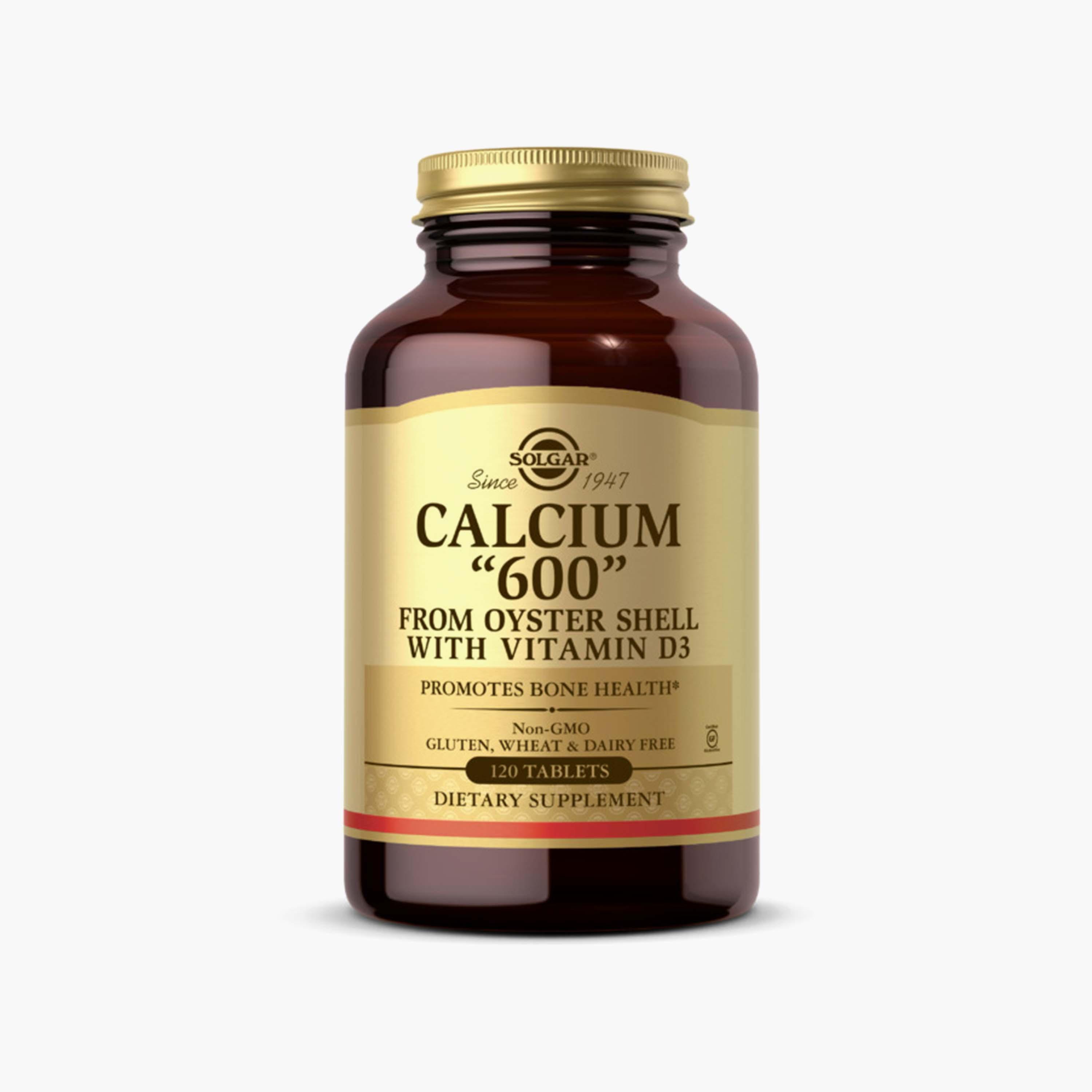 كالسيوم 600 من قشرة المحار مع فيتامين د3، 120 قرصًا-sports-nutrition-vitaminshealthsupplements-image-1
