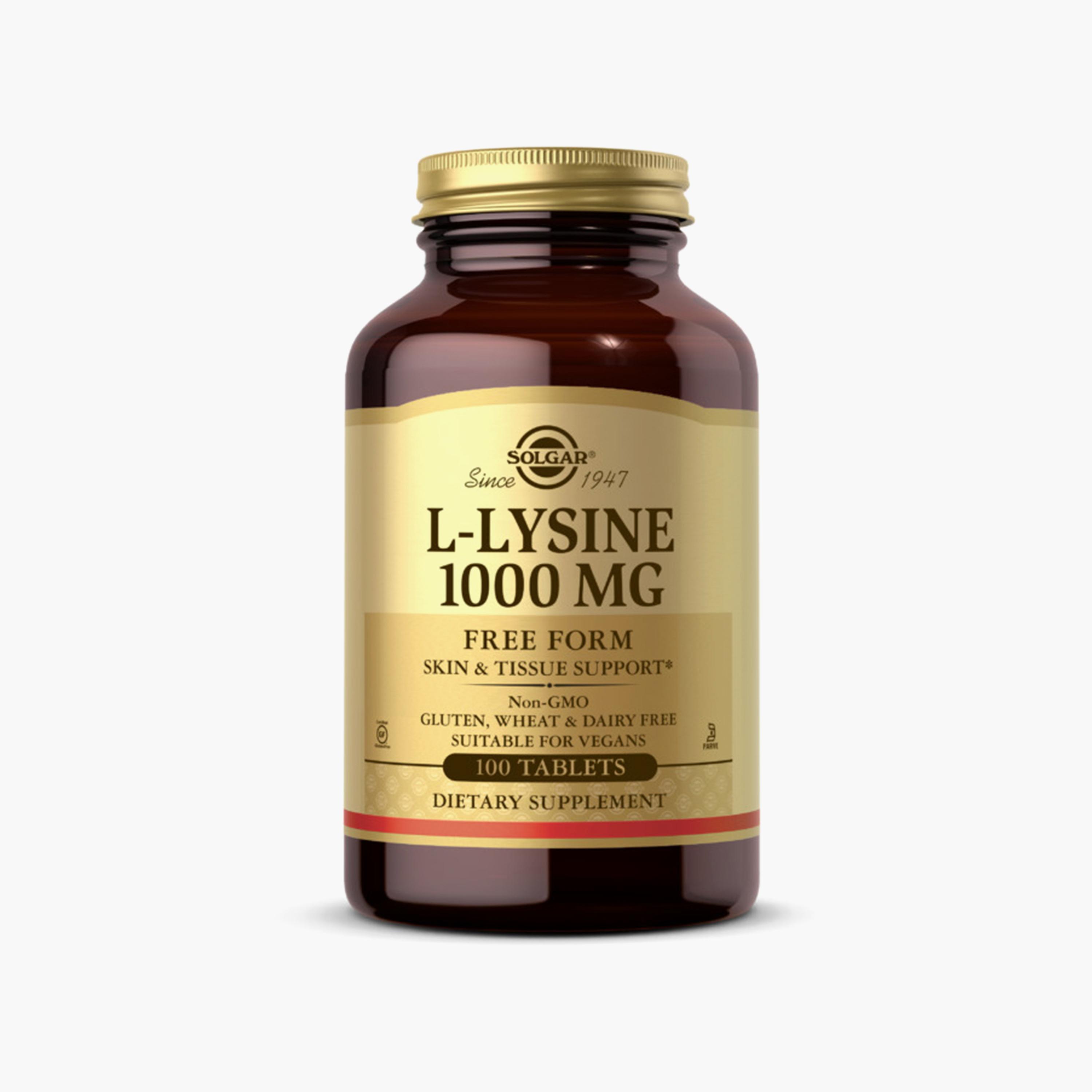 L-lysine, 100 Tablets, 1000 mg-sports-nutrition-vitaminshealthsupplements-image-1